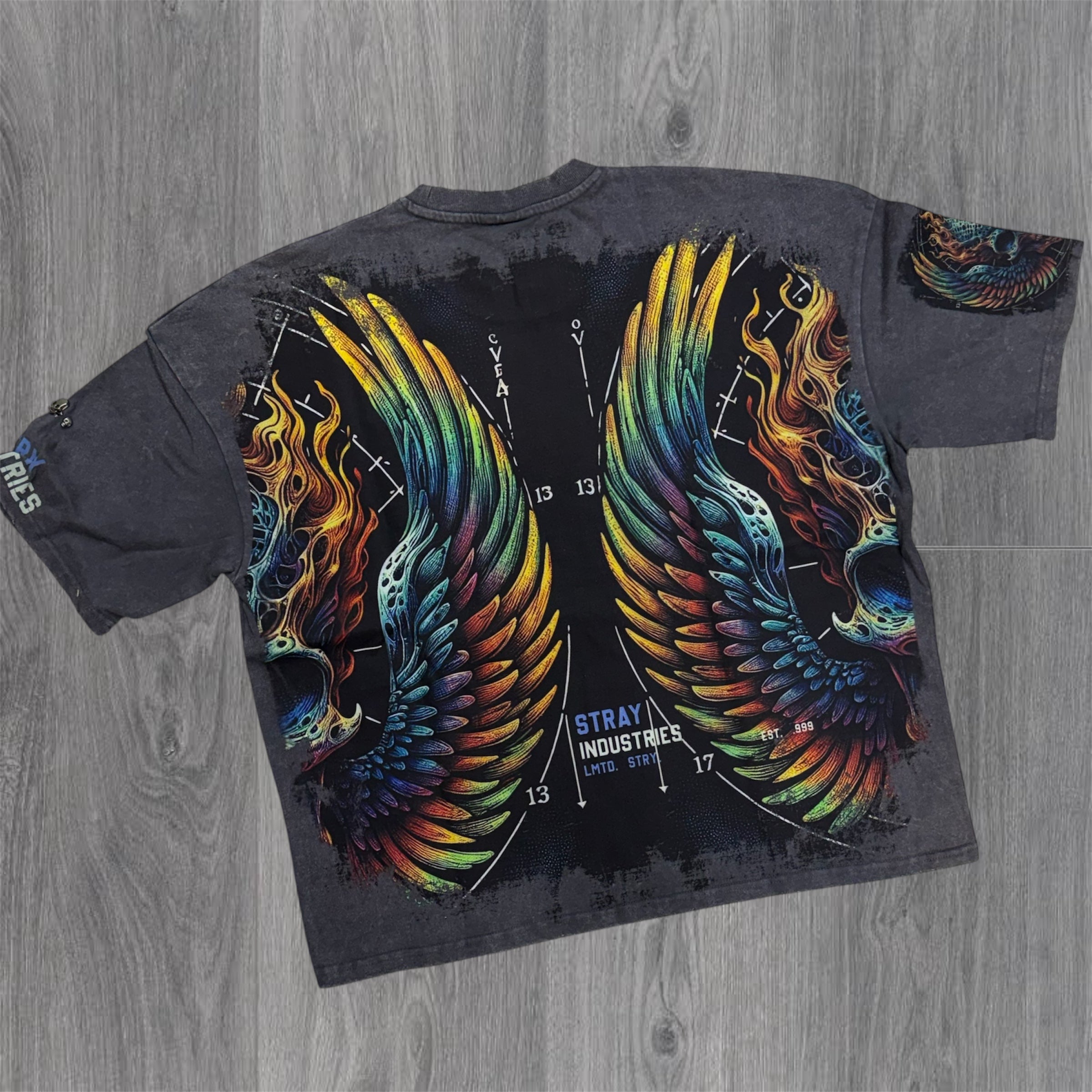 Stray - The Skull T-shirt - charcoal- 1721