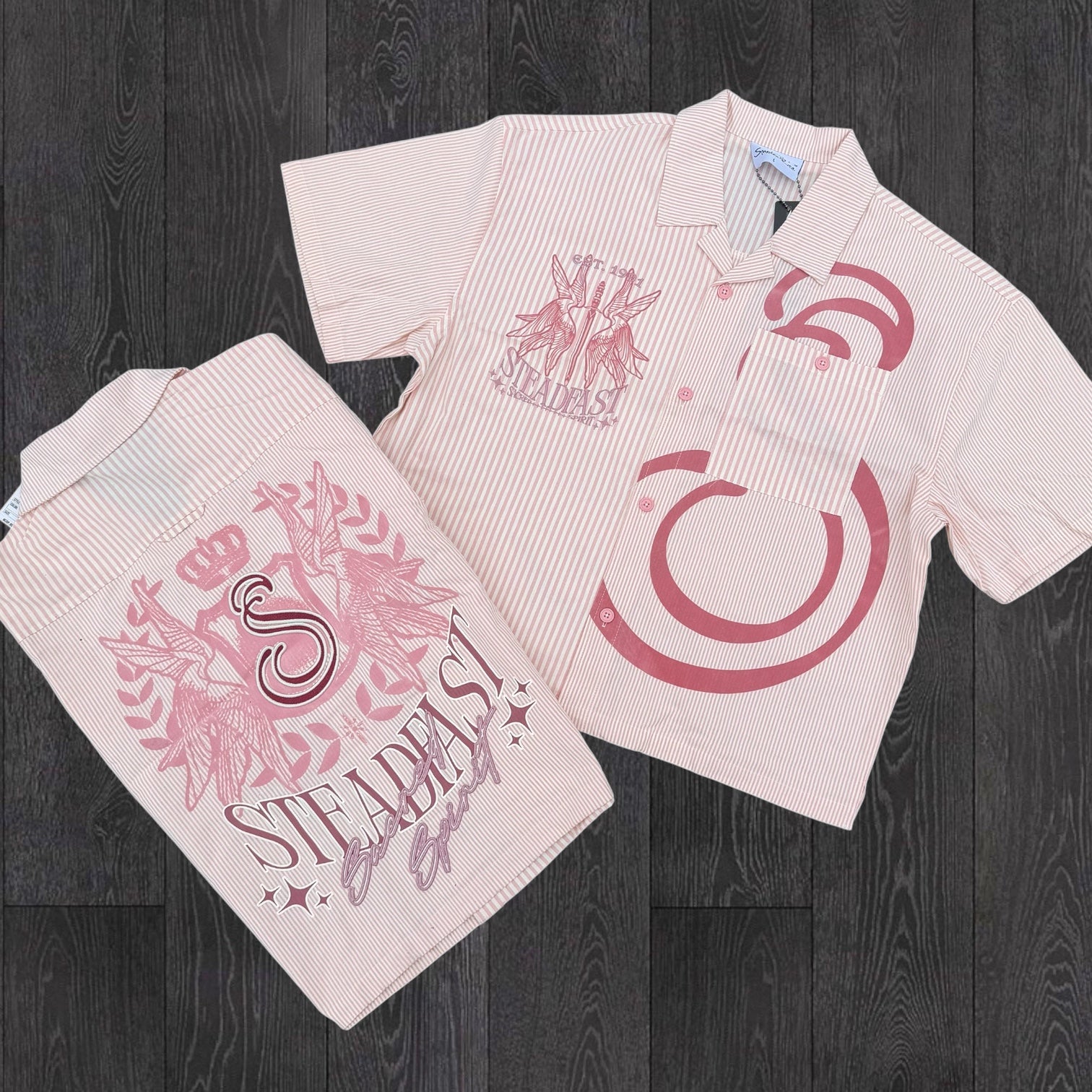 Rise - Lounge Button Down Shirt- Rose - 494