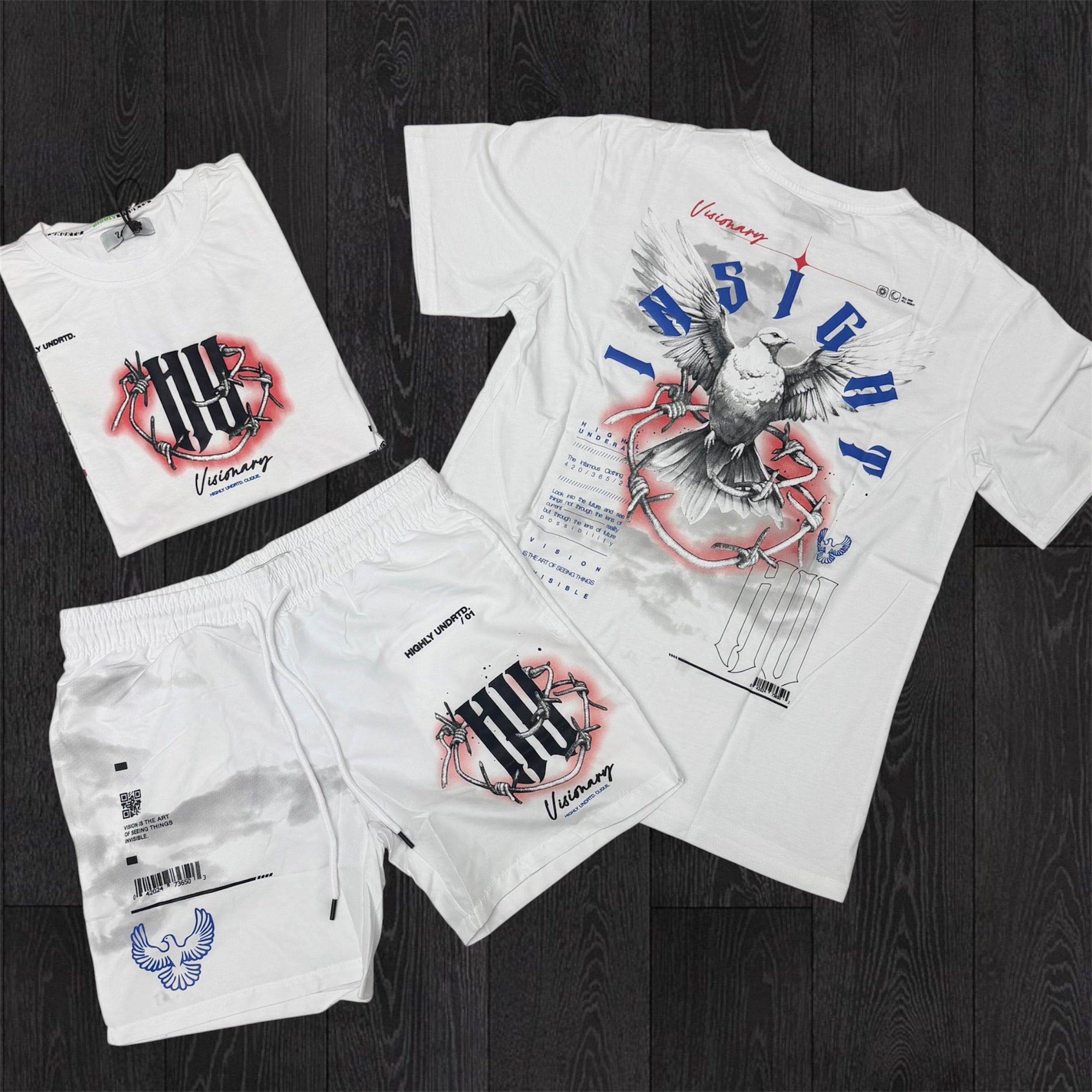 UNDRTD - Visionary Short Set - White 6114 6214