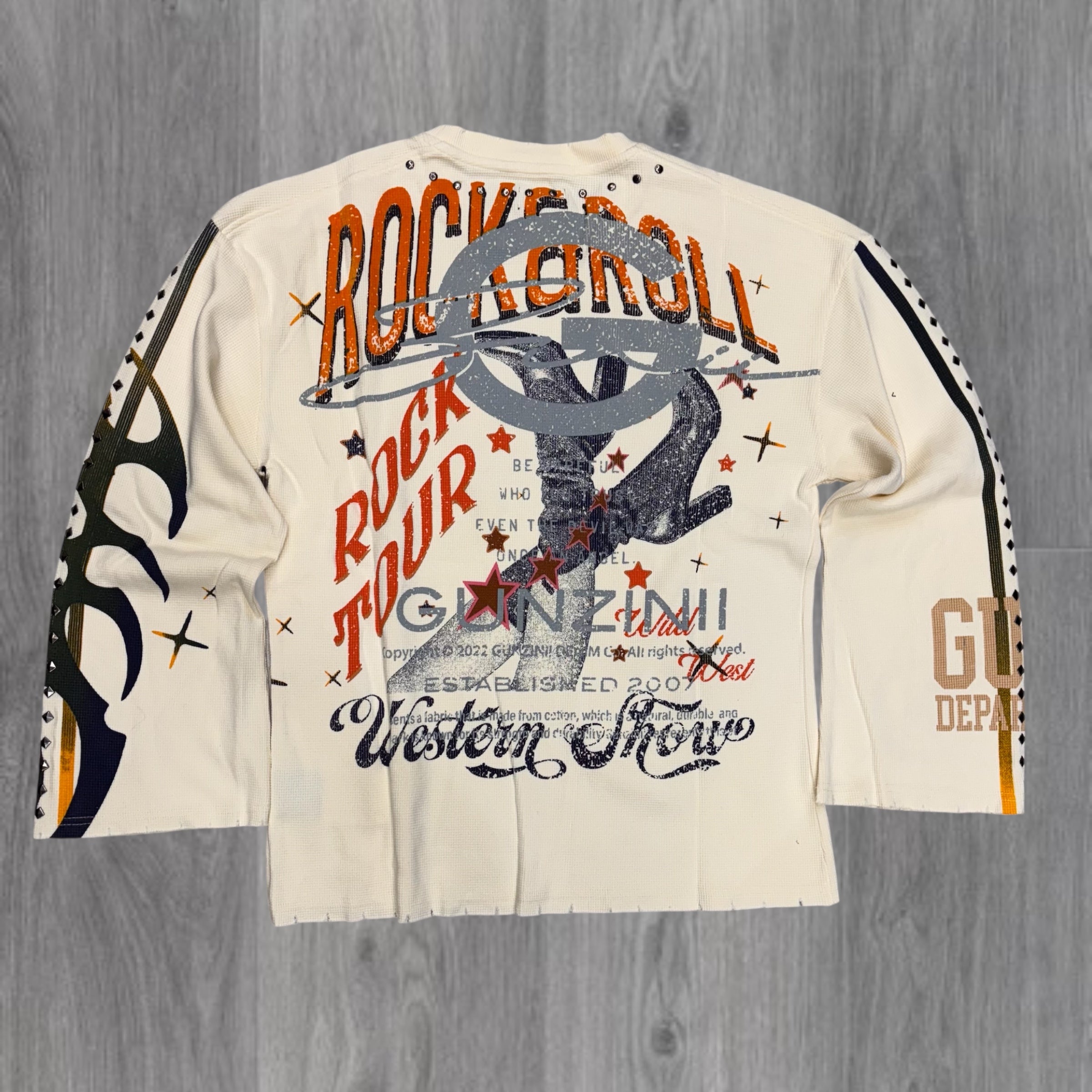 Gunzinii - Thermal ROCK TOUR Crew Neck - Off White - GZ846