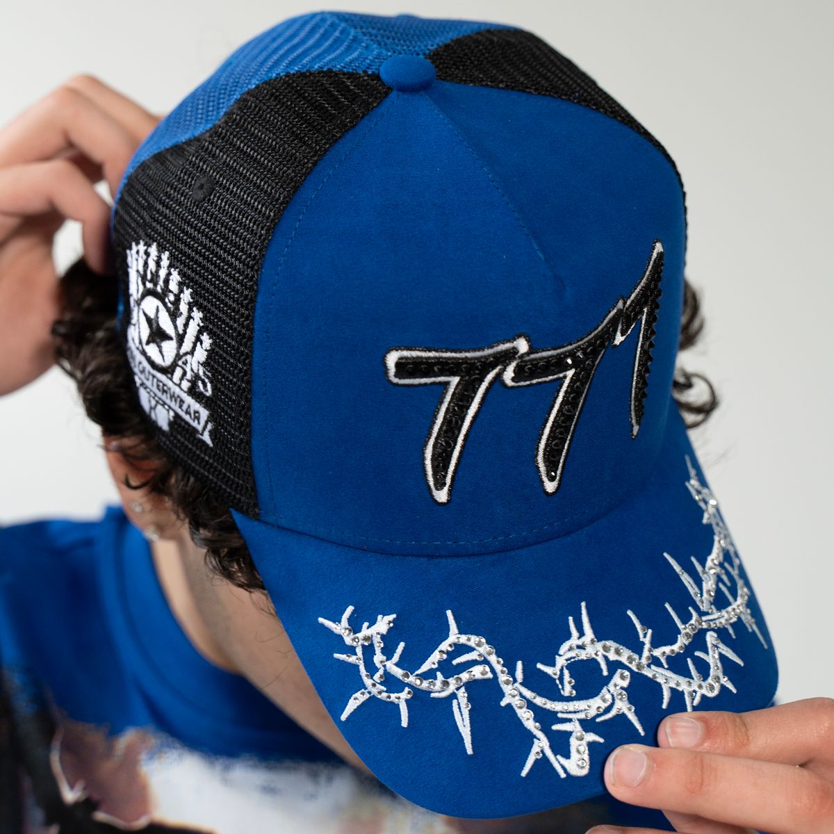HDSN - “Chains” 777 Trucker hat - Royal/Black V2