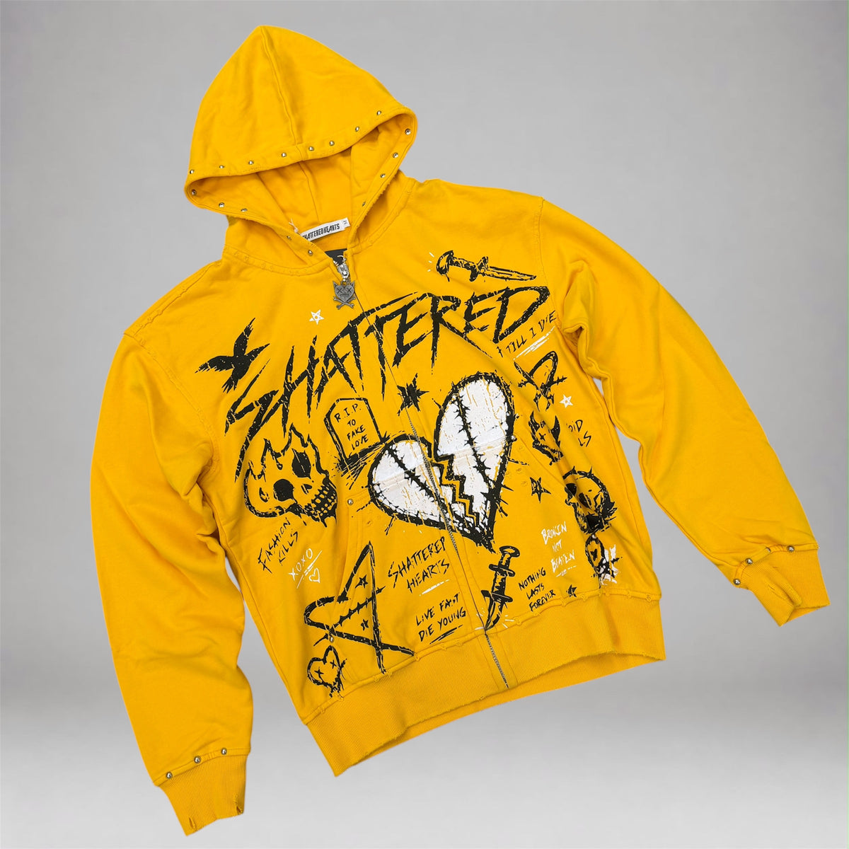 Shattered - Feelings Zip Hoodie - Yellow