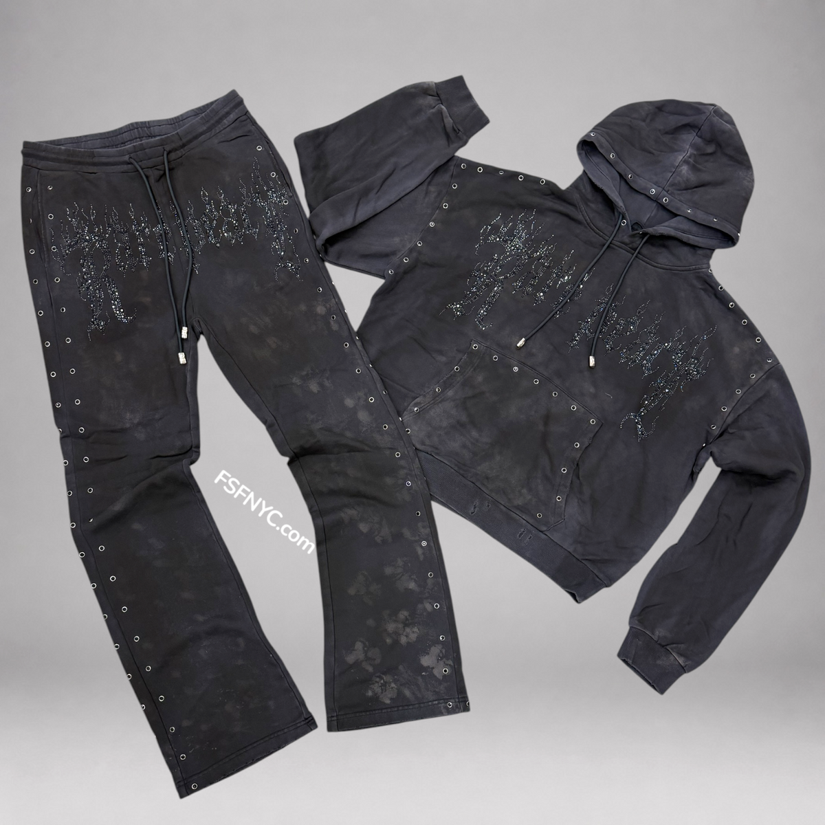RP -Flare Rhinestone Set - Dark grey - 6101