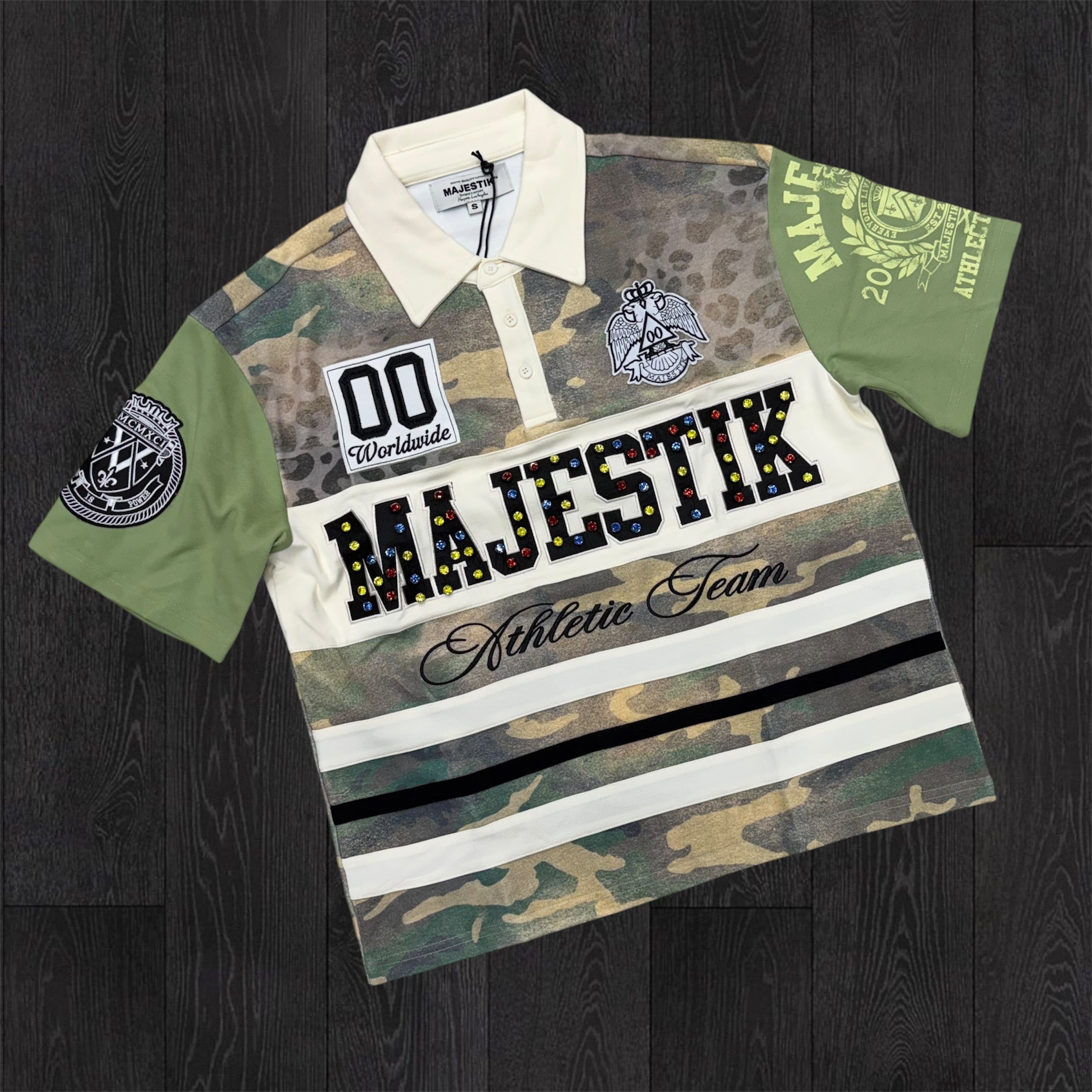 MJSTK - Worldwide Crystal Polo - Olive Camo 26109