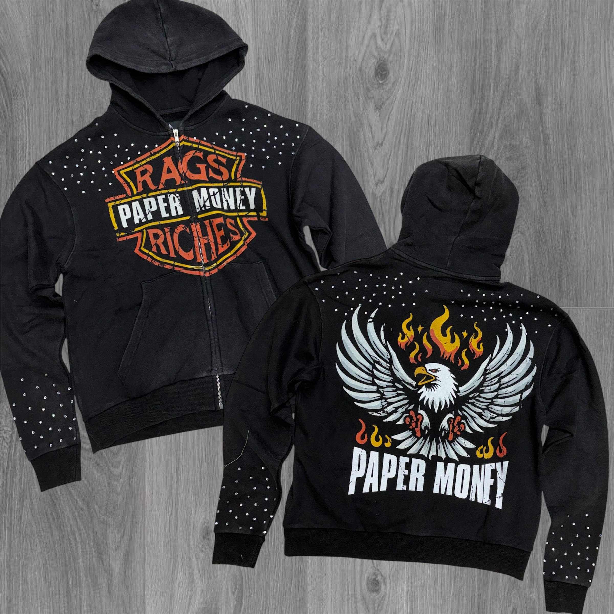 Paper Money - Rags To Riches Hoodie - Black - 3336