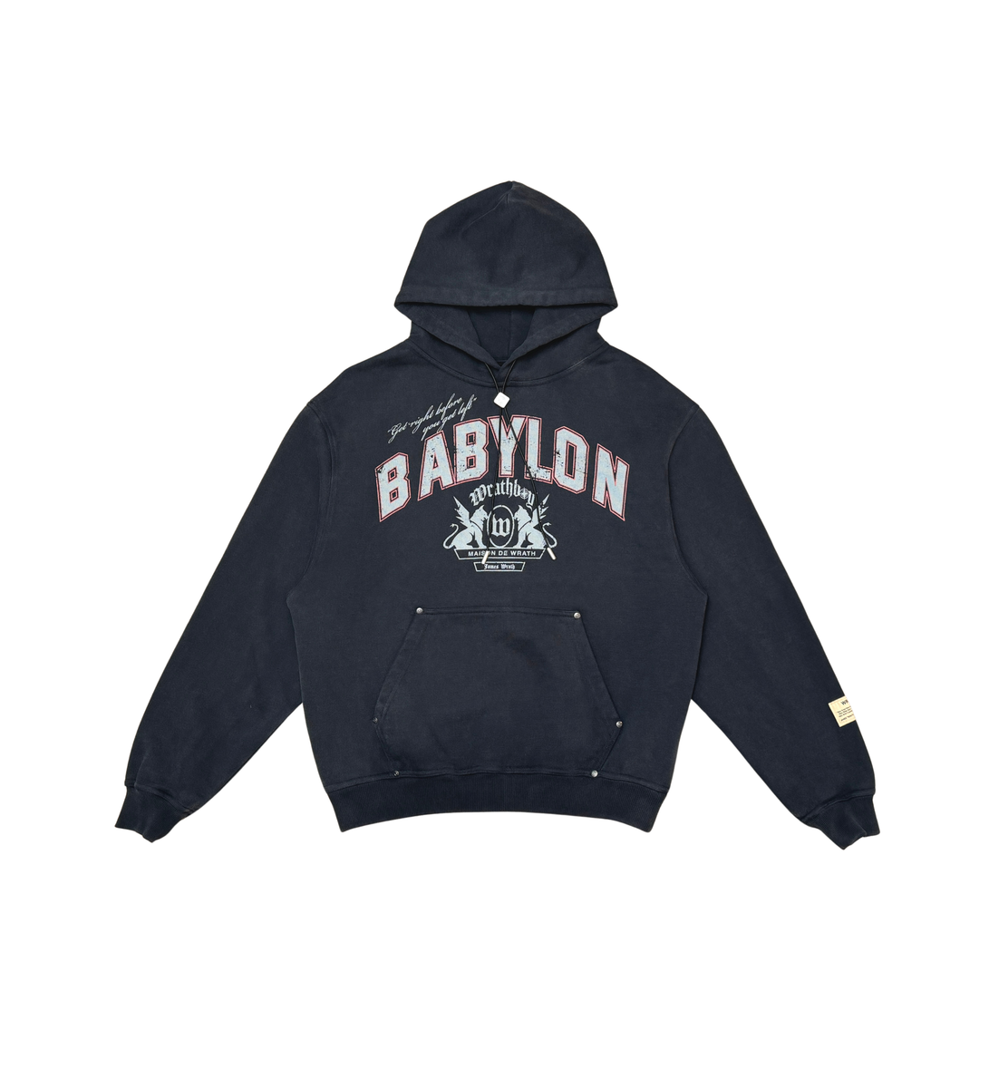 WRATHBOY - Babylon Hoodie - Black - 053