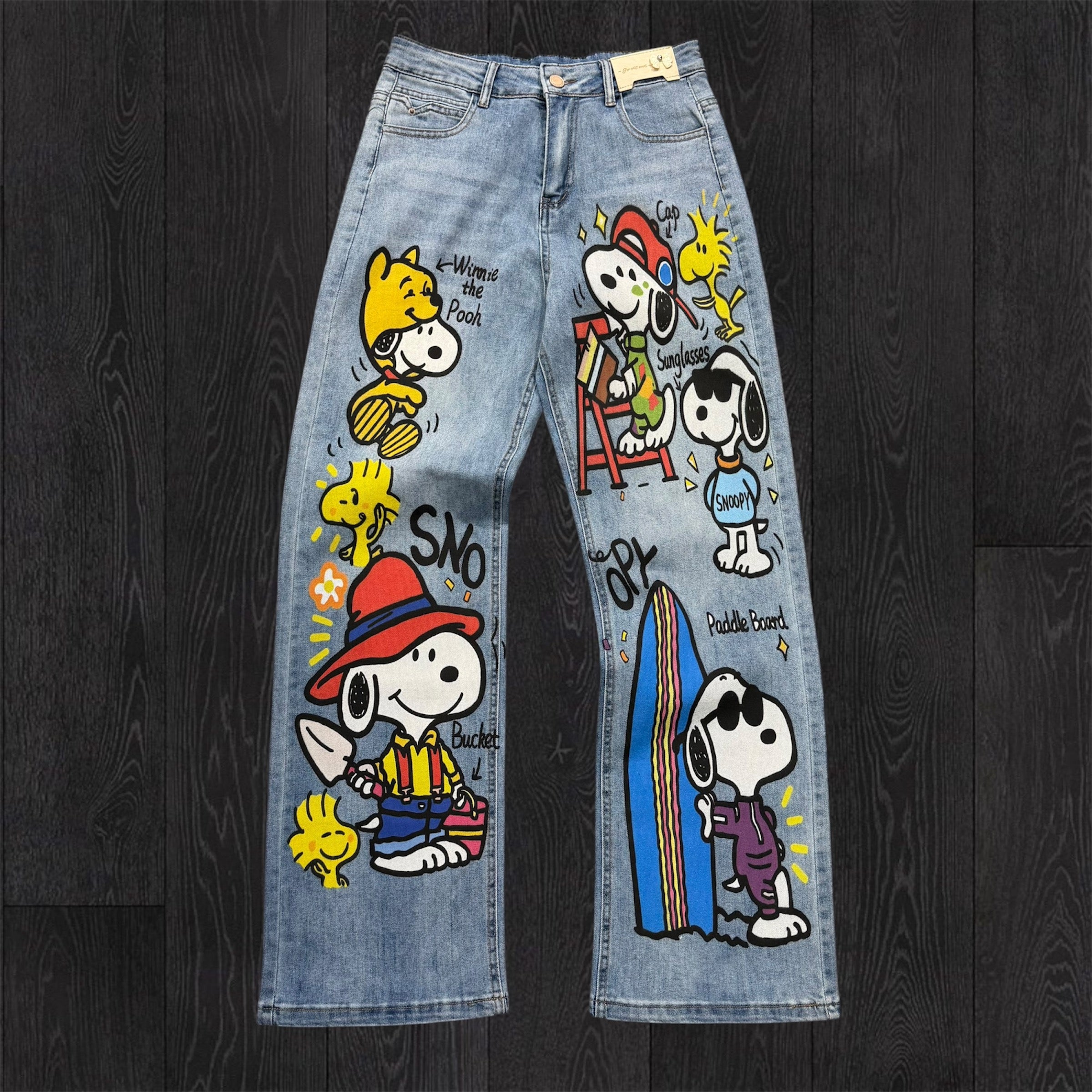 Women Snoopy Straight Fit Jeans Lt Blue V2