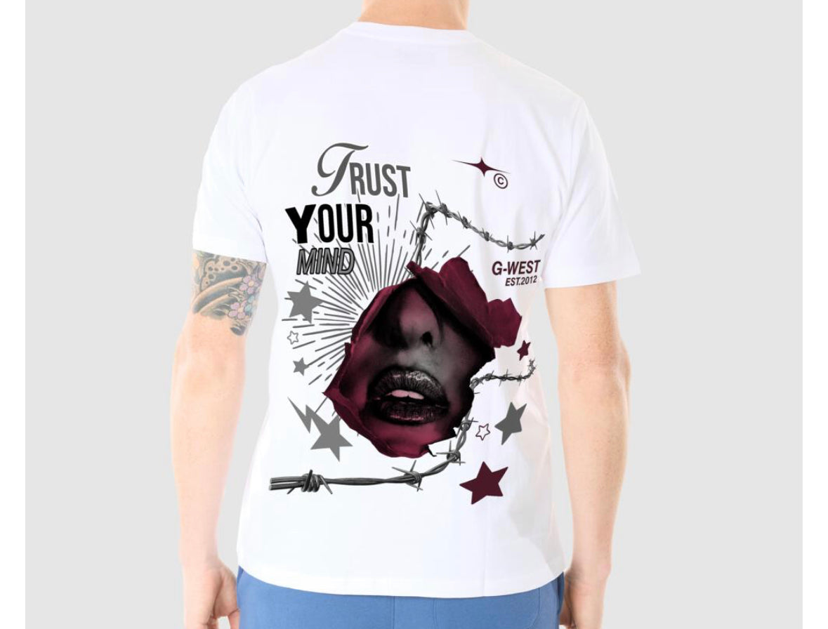 GWest Trust Your Mind Tee White 5047