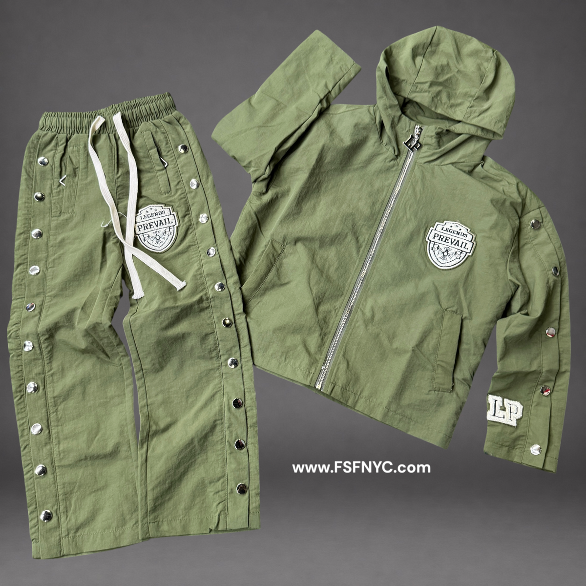 Prevail Kids - Patch Windbreaker Set - Olive