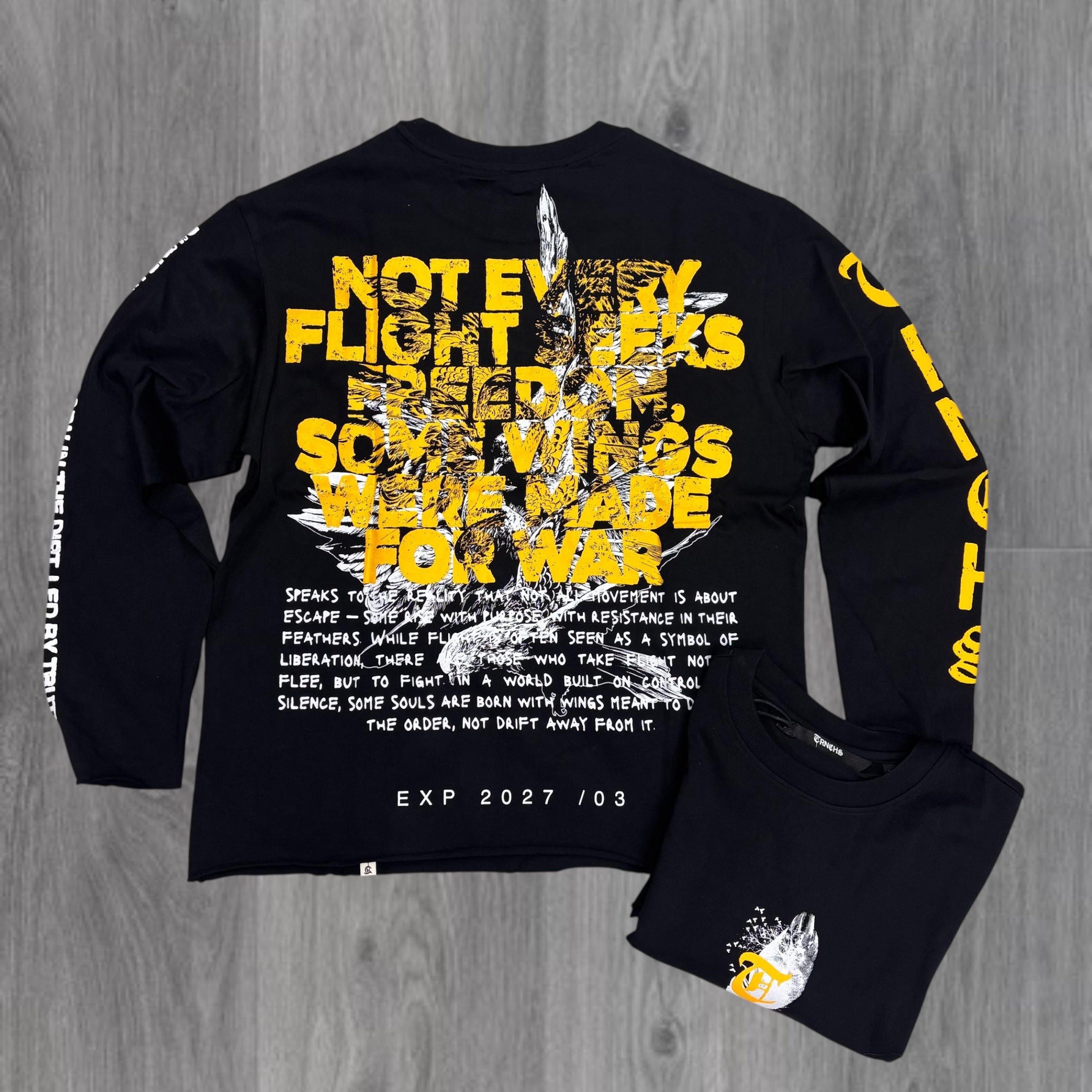 TRNCHS - WINGS L/S Tee - BLK - 16