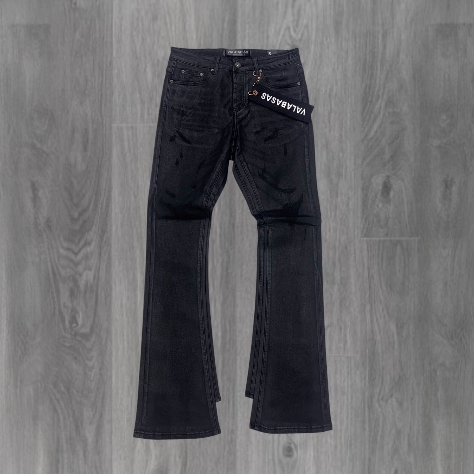 Valabasas - NITROUS Stacked Waxed Jeans - BLK - 1001