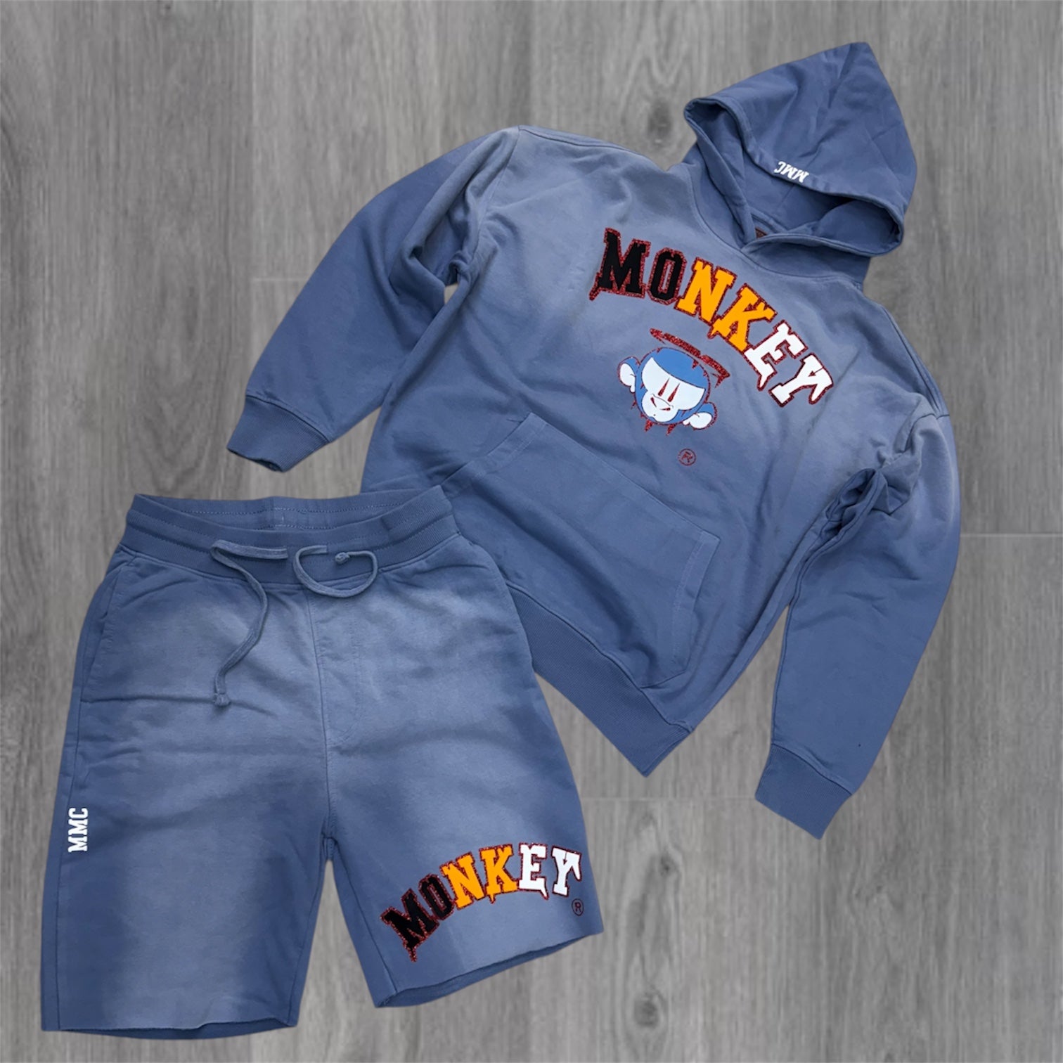 Monkey Money Classic Short Set - Ash Blue
