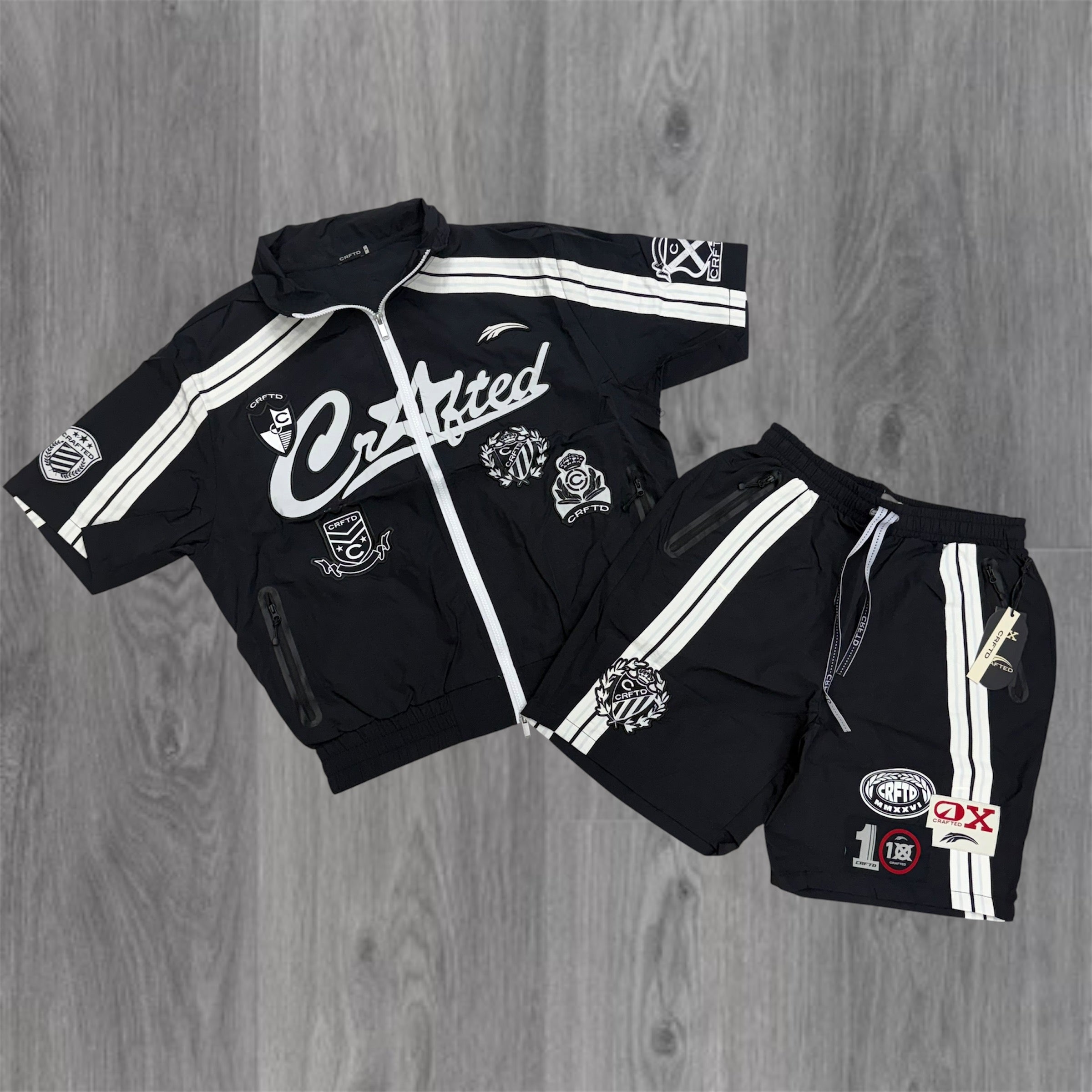 Crafted - WindBreaker Short Set - Black 573 574
