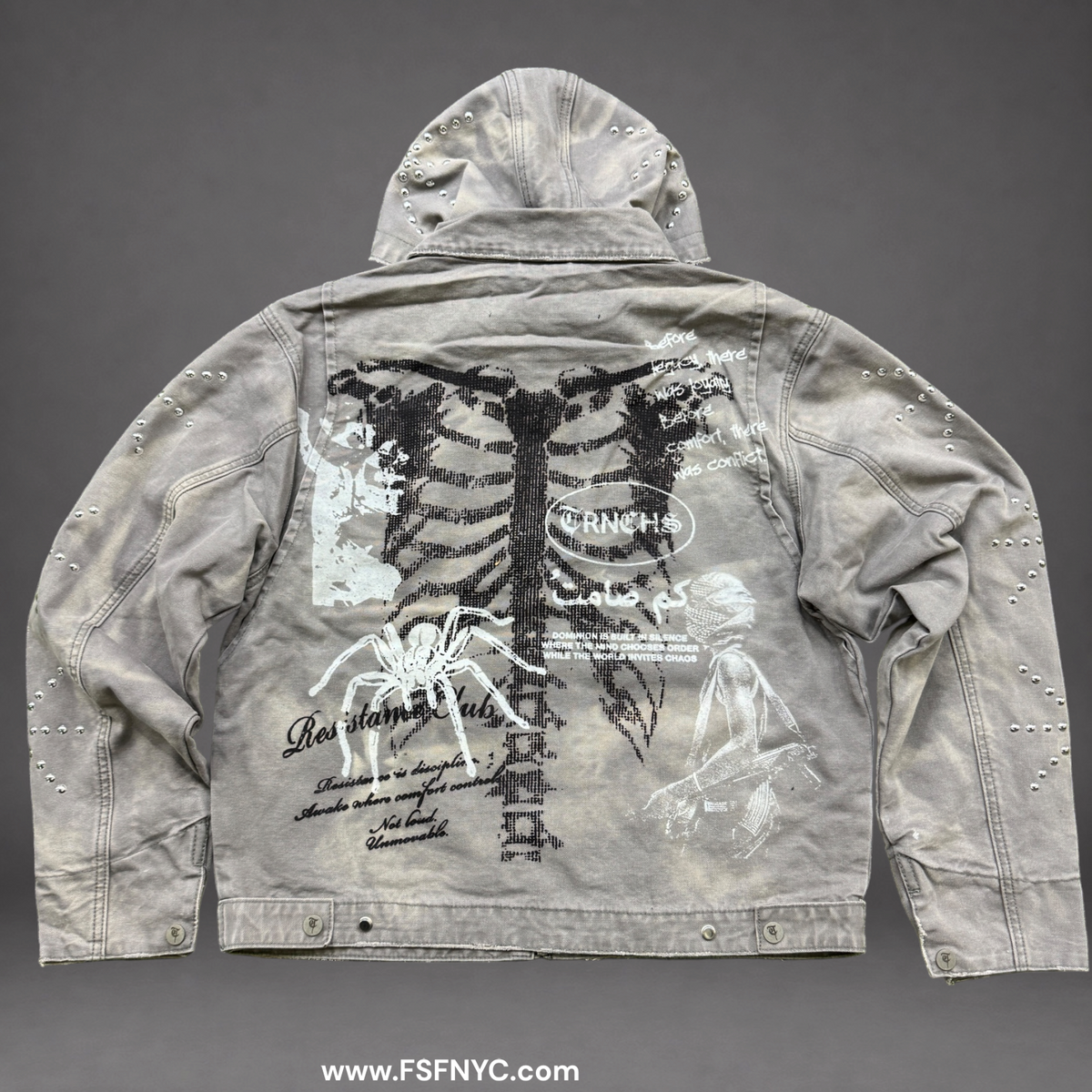 TRNCHS - Built By Blood Jacket - Grey