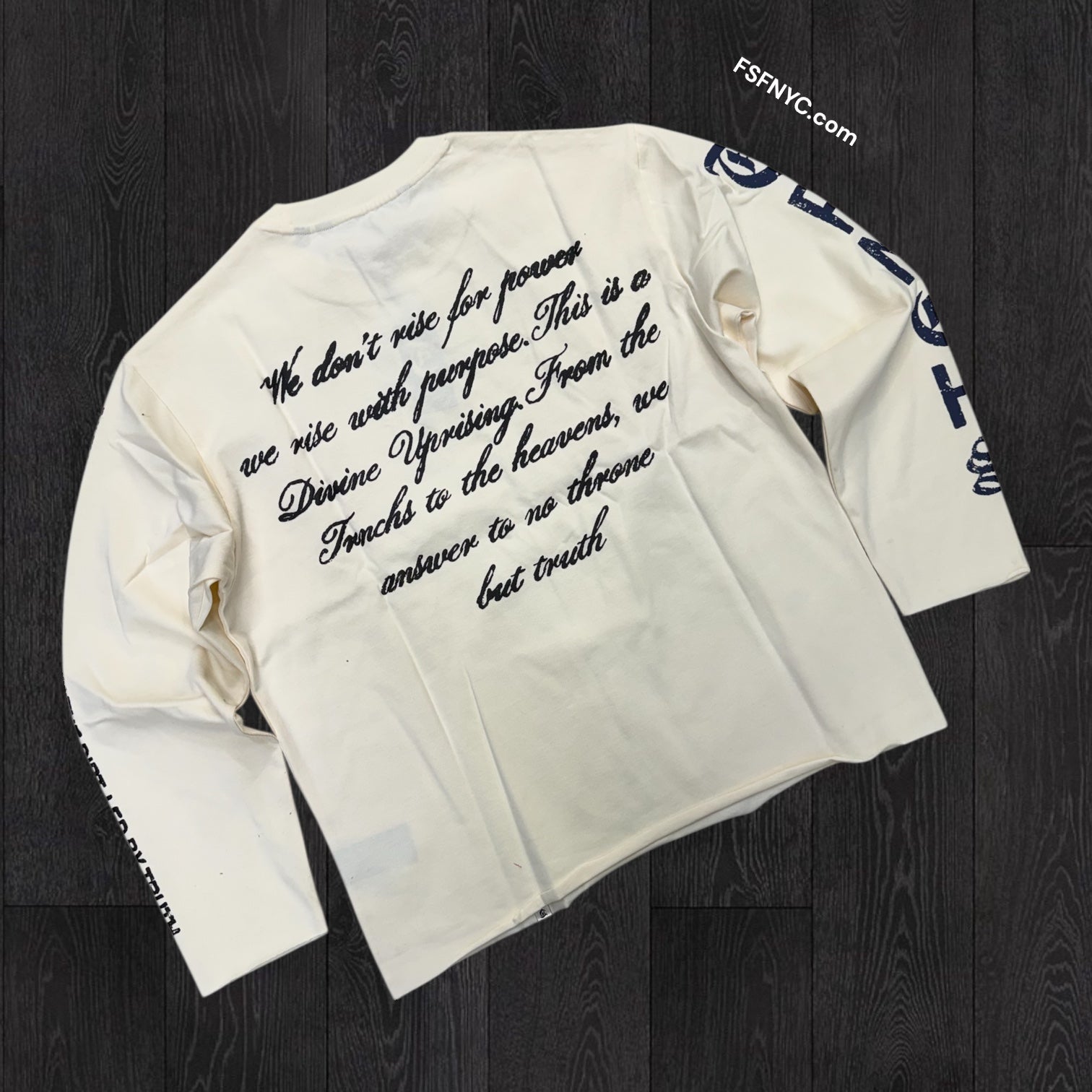 TRNCHS - Uprising long sleeve T-Shirt - Off White - 2506