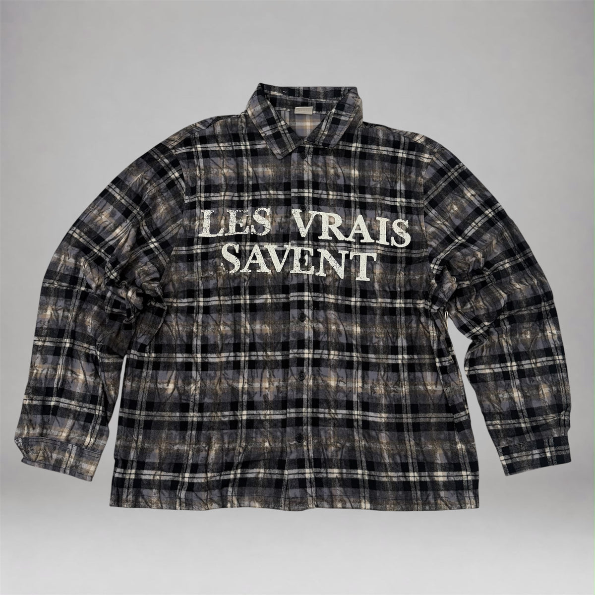 R - Flannel L/S Shirt - Grey - 761