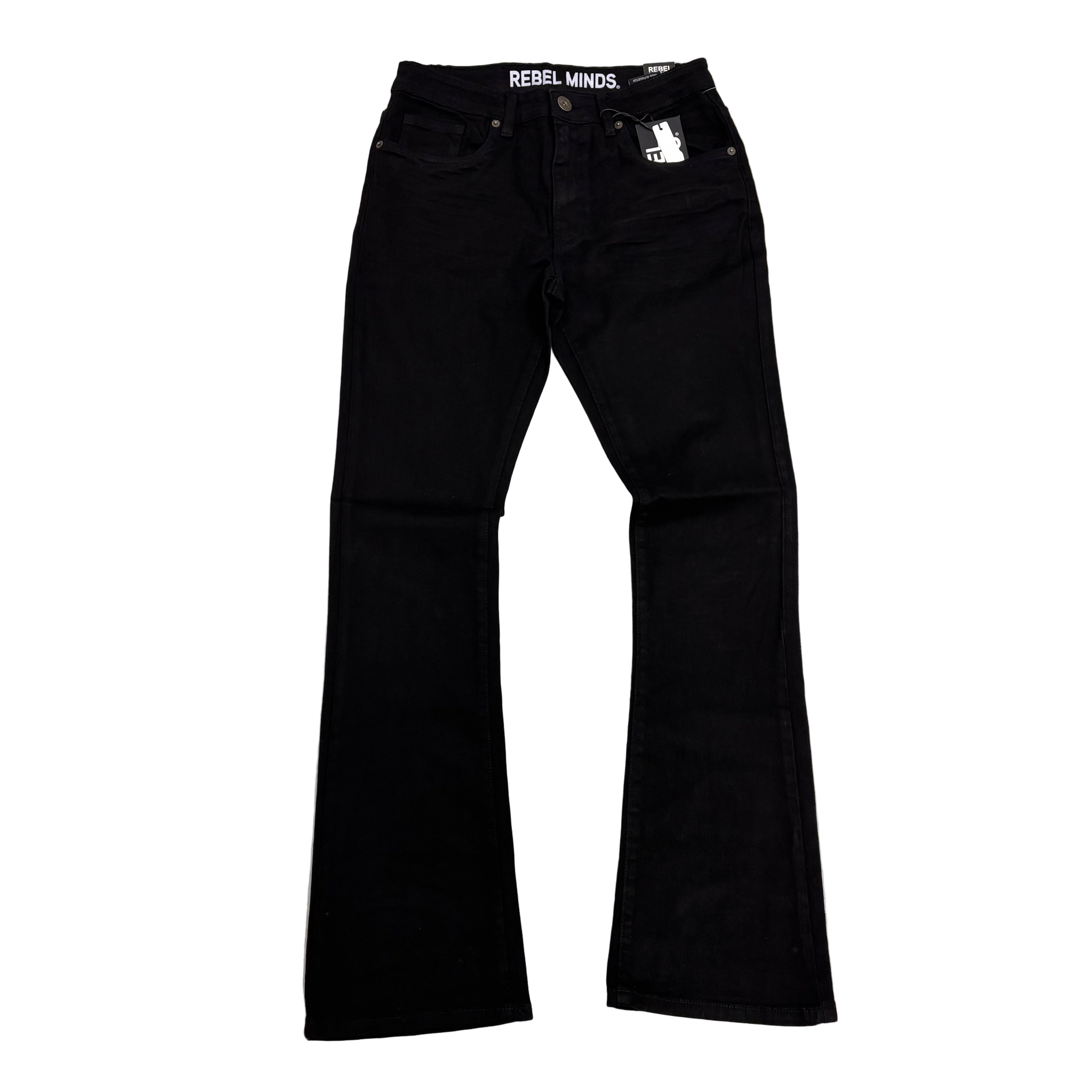 REBEL - Stacked DENIM - Black - 632