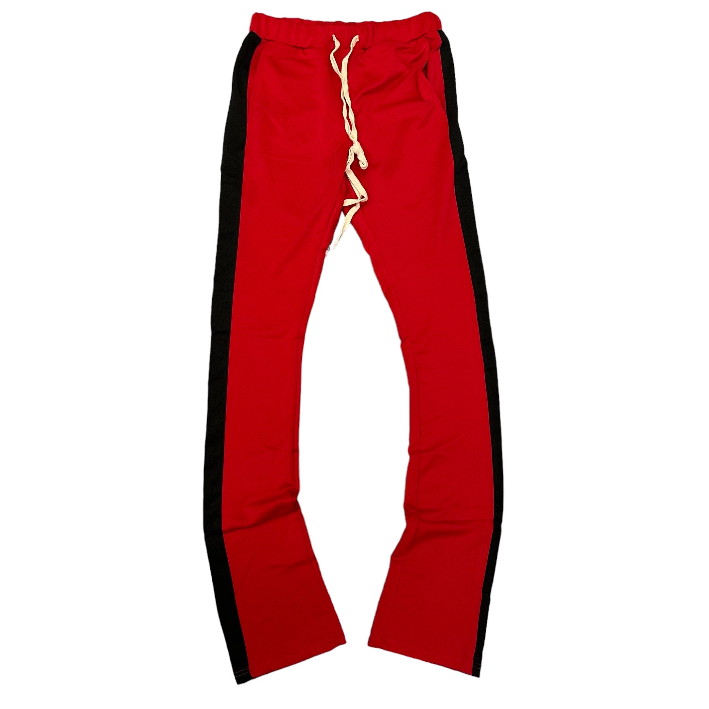 Ckel Stacked Track Pants Red Black 555