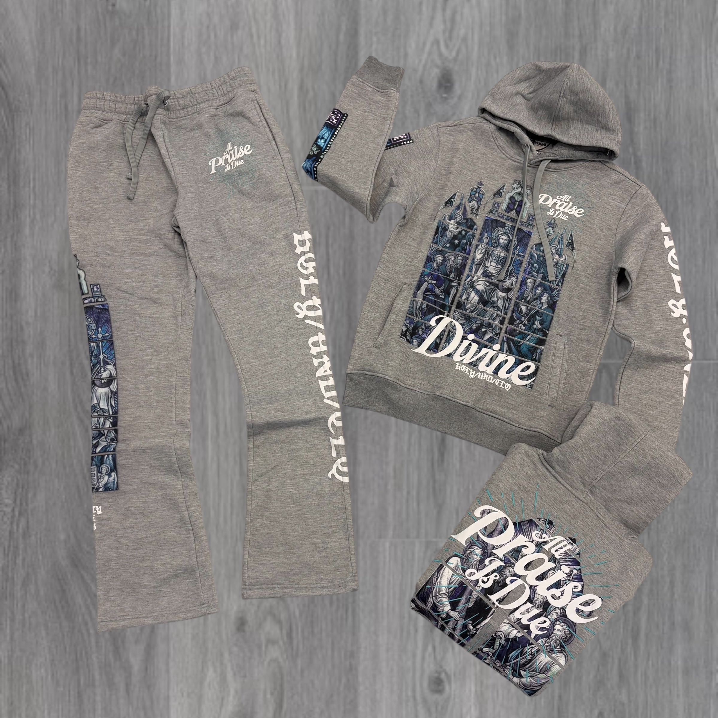 UNDRTD - Stacked ALL PARADISE Sweatsuit - H.GREY- 5602 5202