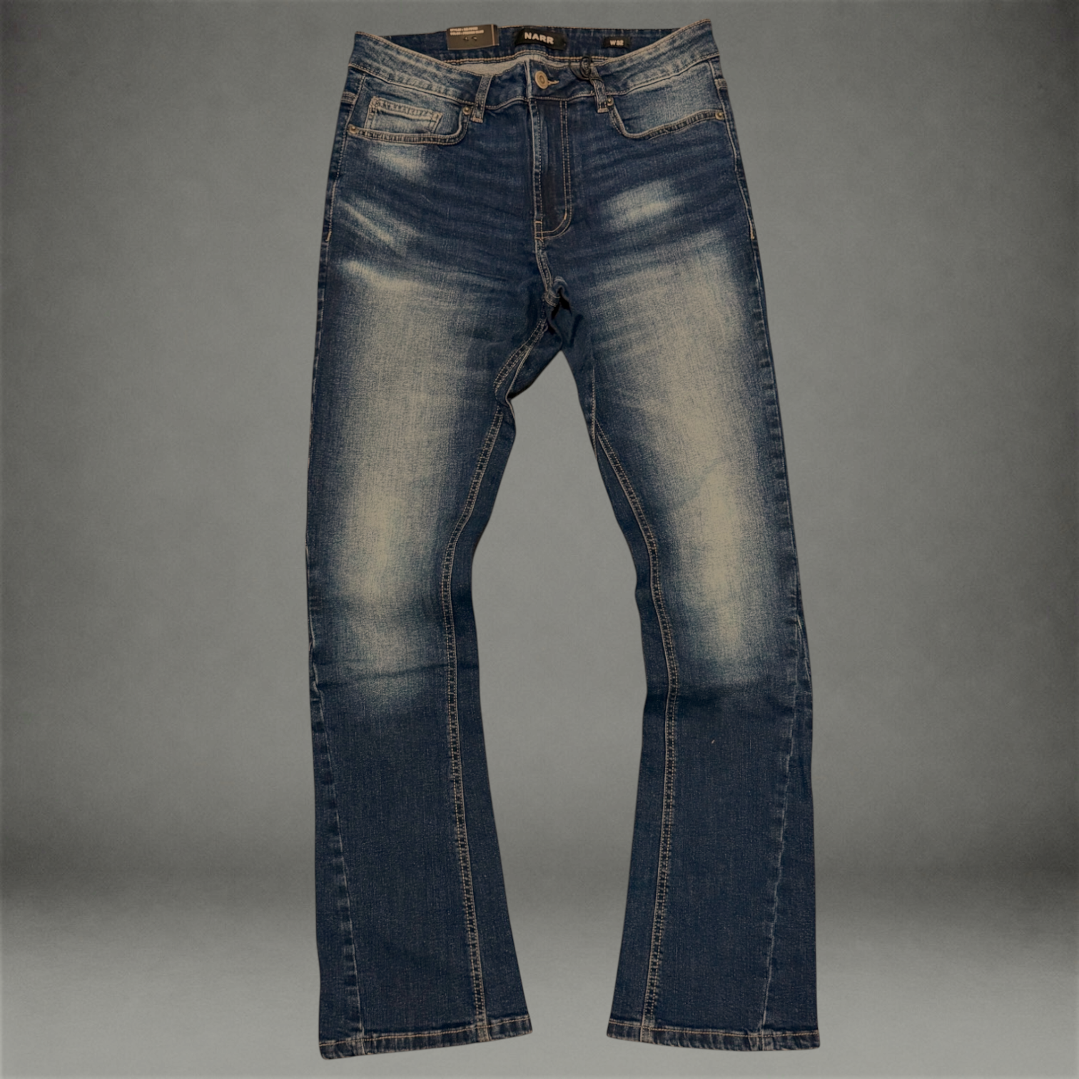 Narr - Flare Clean Denim - Med.Blue - 70152