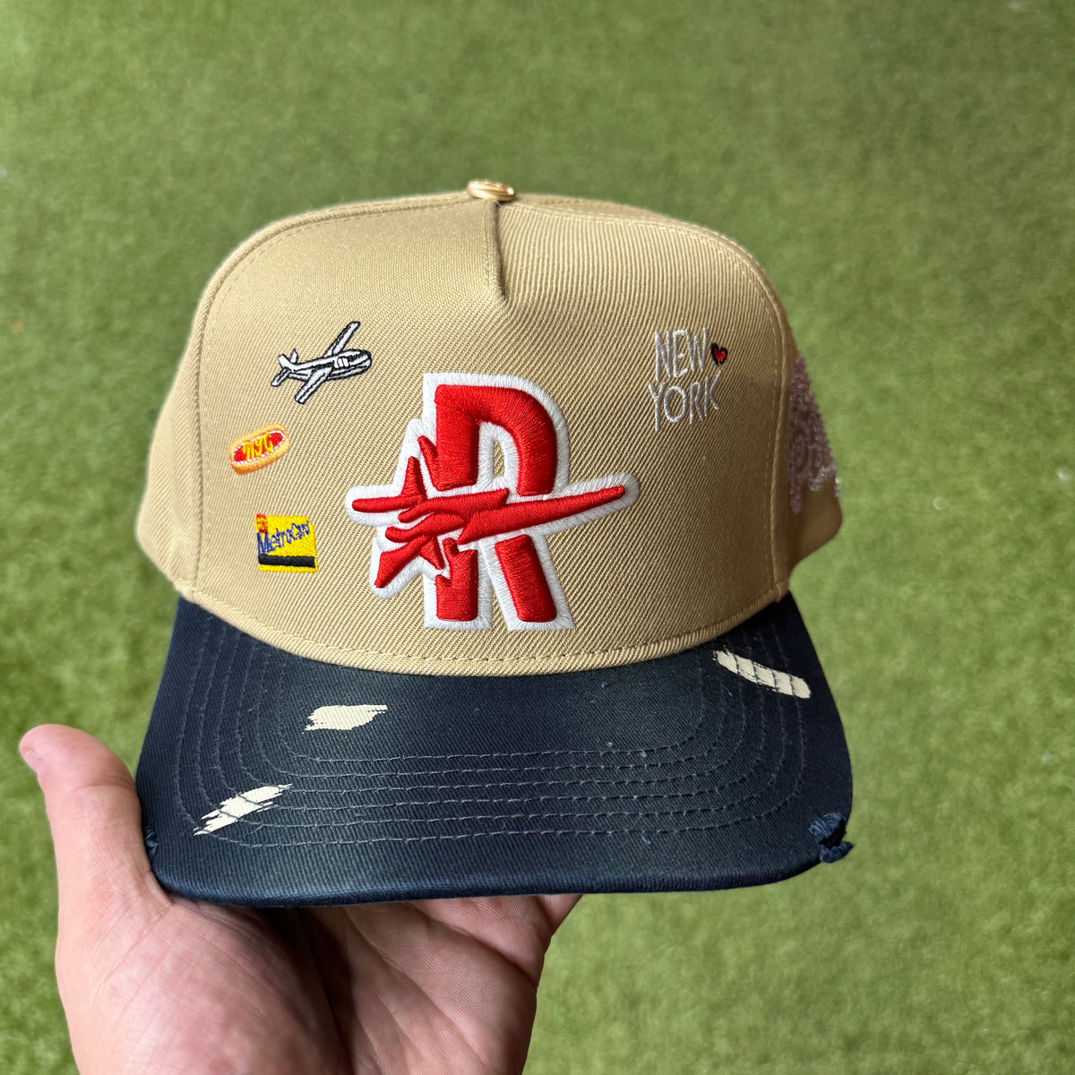 Rough Play - Navy/Tan NYC Snap Hat