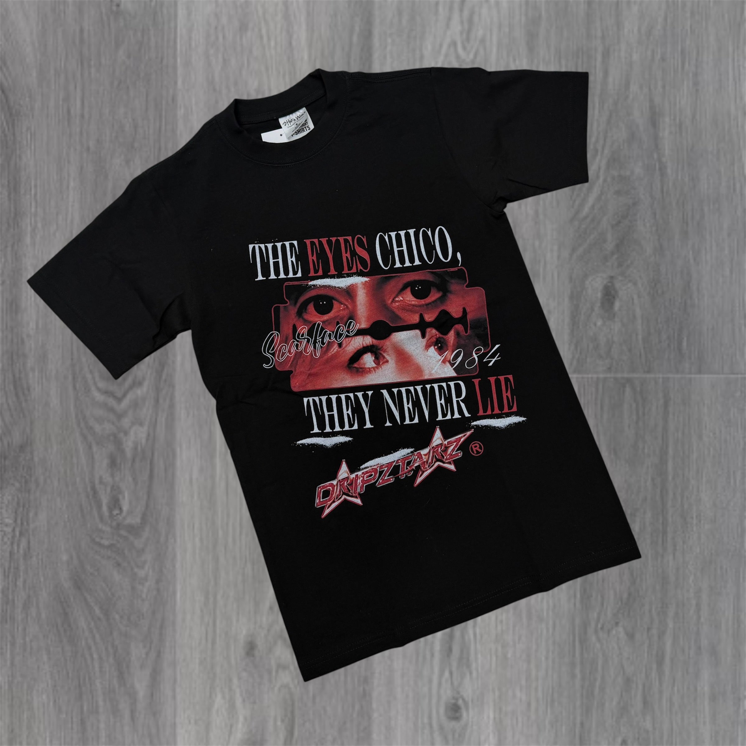 DRIPSTAR - The Eyes Chico Tee - Black F159