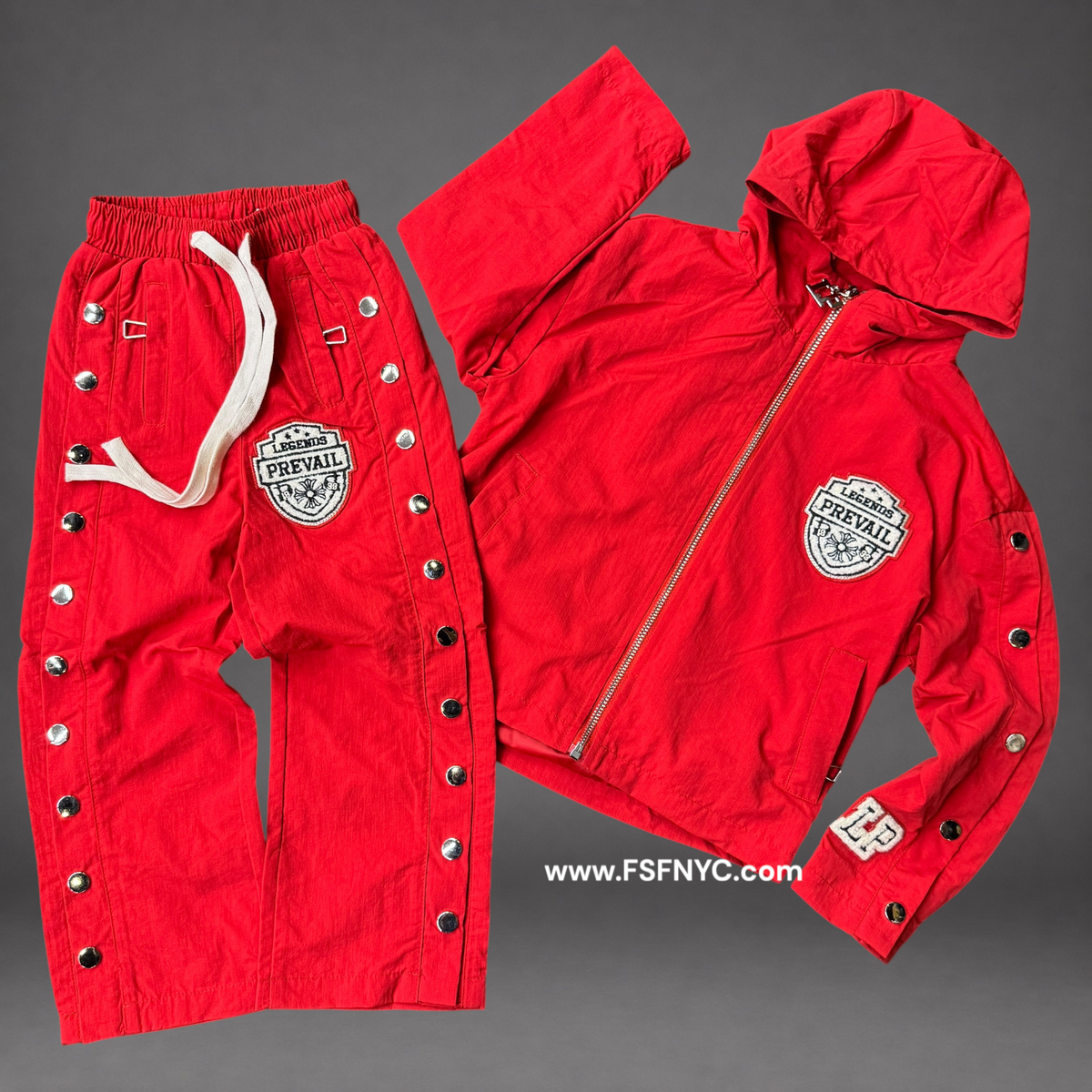 Prevail Kids - Patch Windbreaker Set - Red