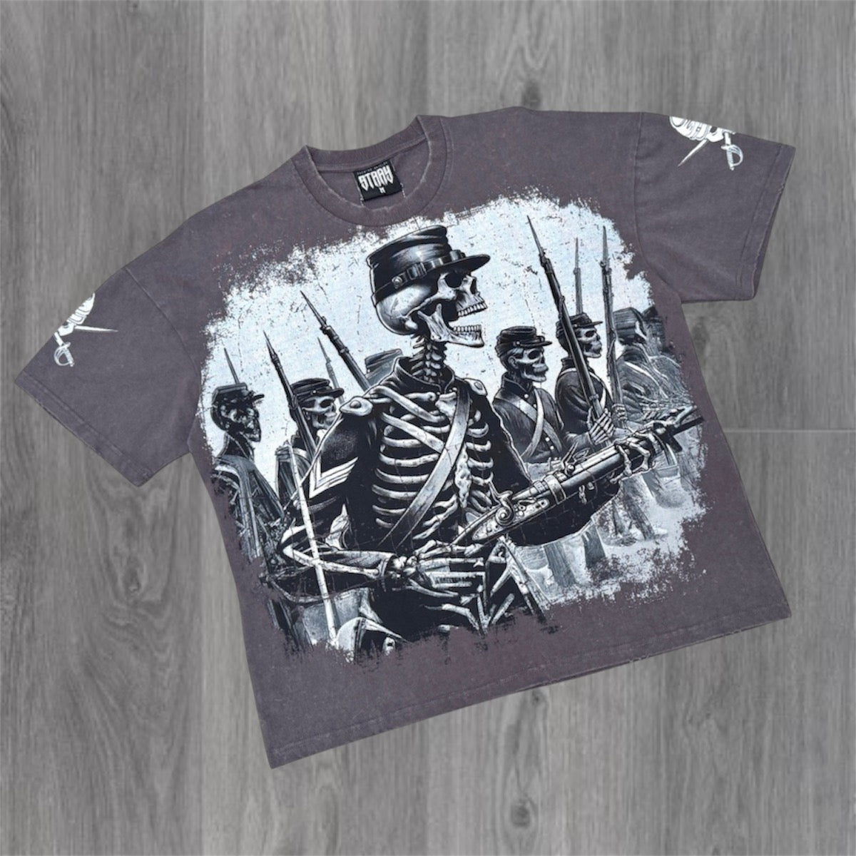 Stray - Skeleton Army T-shirt - Charcoal 1749