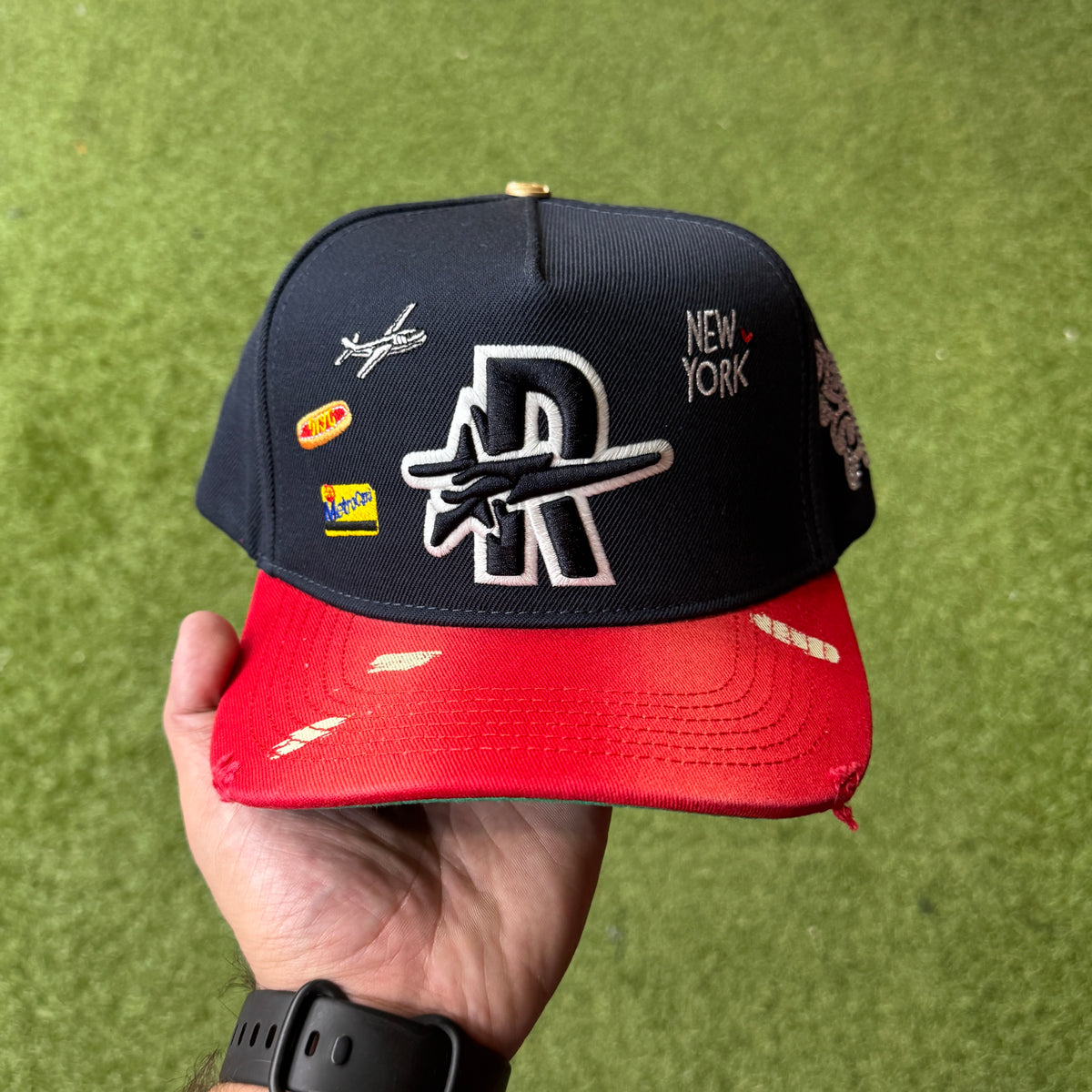 Rough Play - Navy/ Red NYC Snap Hat