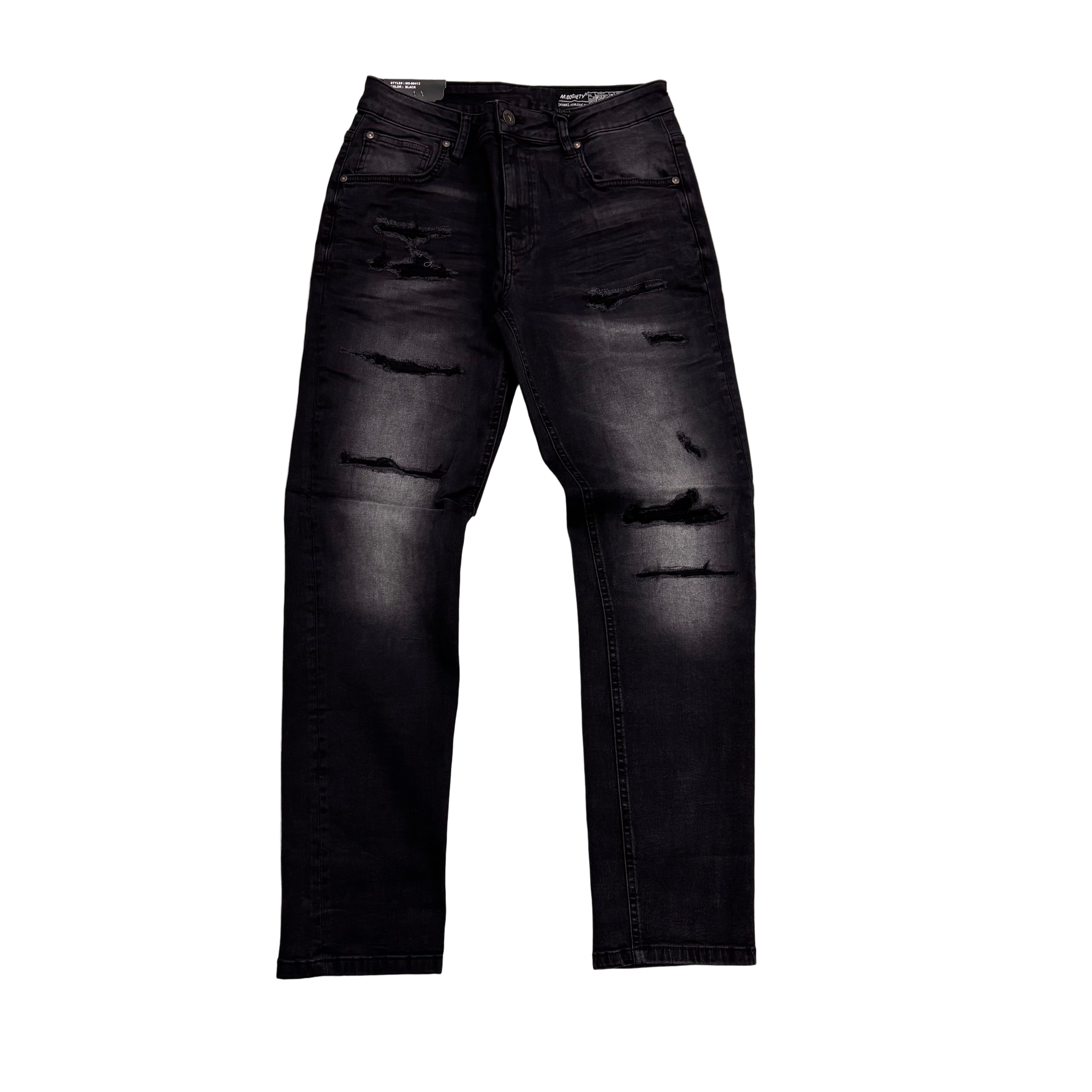 MS Denim Jeans - Skinny Fit - Black - MS80413