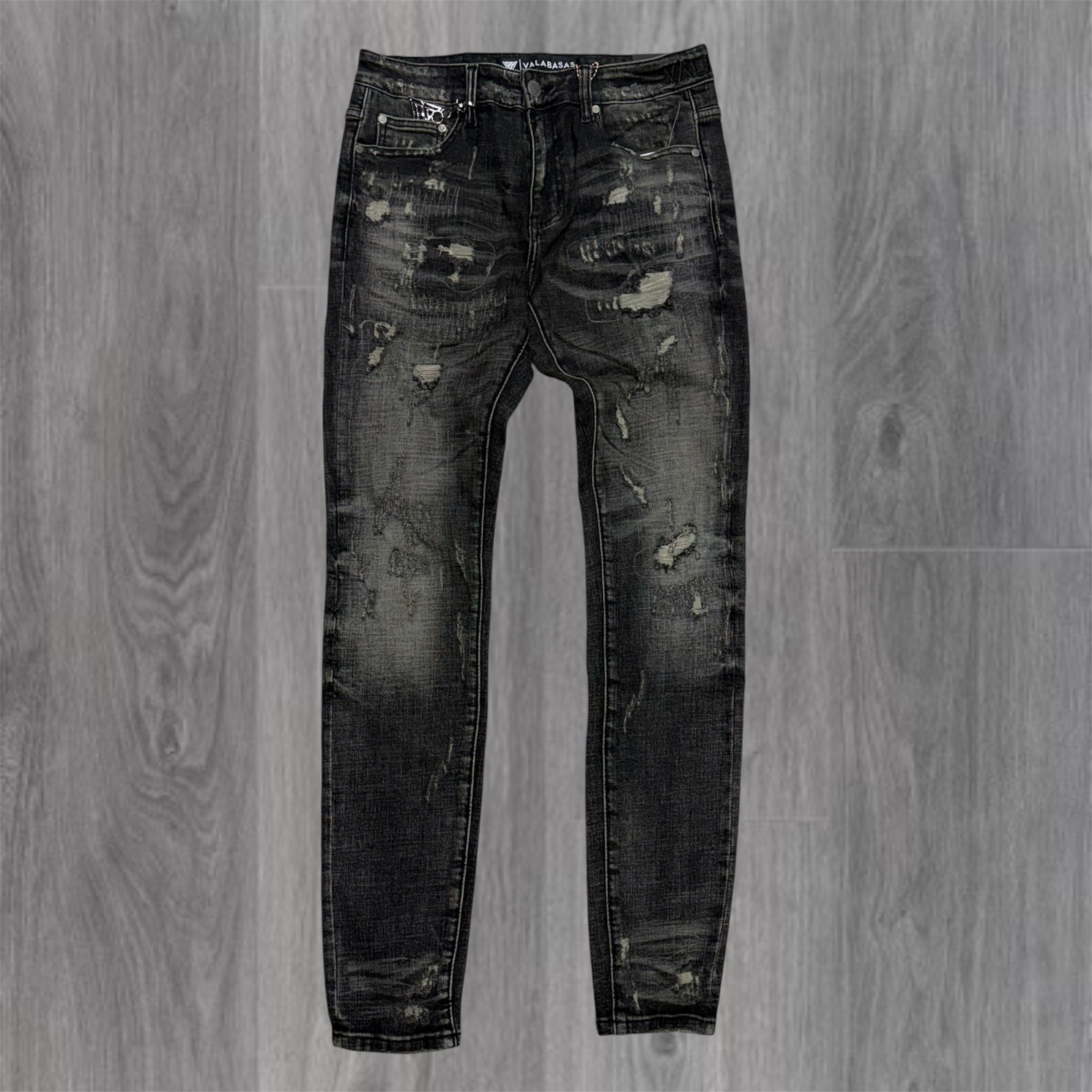 Valabasas - Collage Slim Fit Denim - Grey Vintage wash- 1011