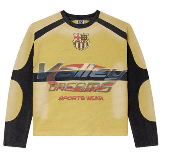 Valley Dreams - Motocroxx Barcelona Thermal Tee - Yellow
