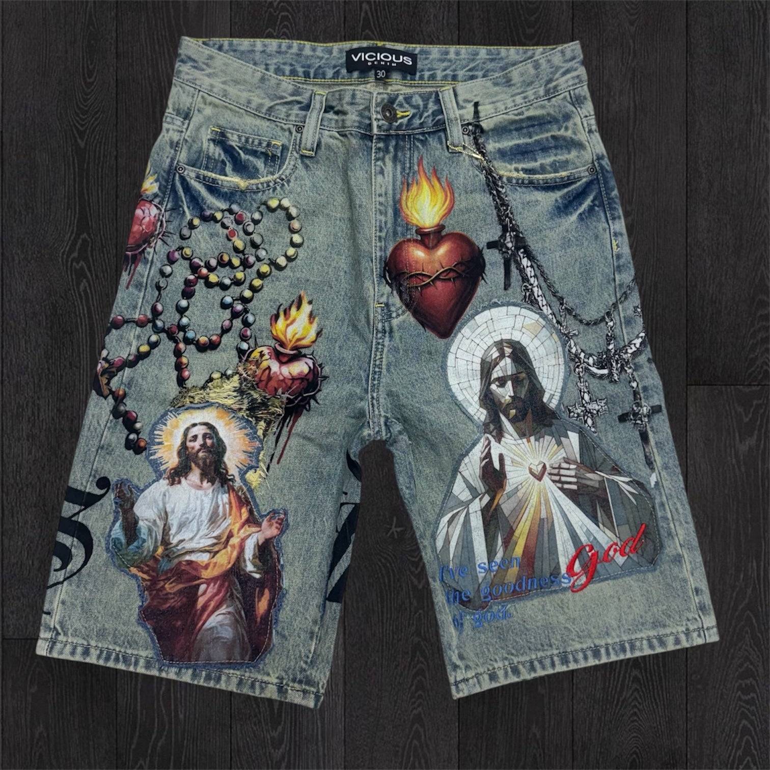 Vicious - Goodness Denim shorts - tnt Blue- vc1206