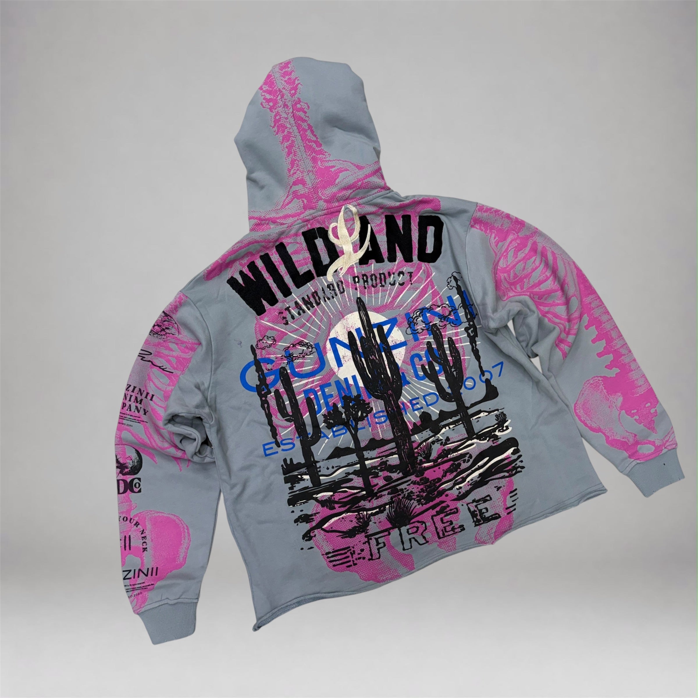 Gunzini - Wild West hoodie - Lt Grey 859