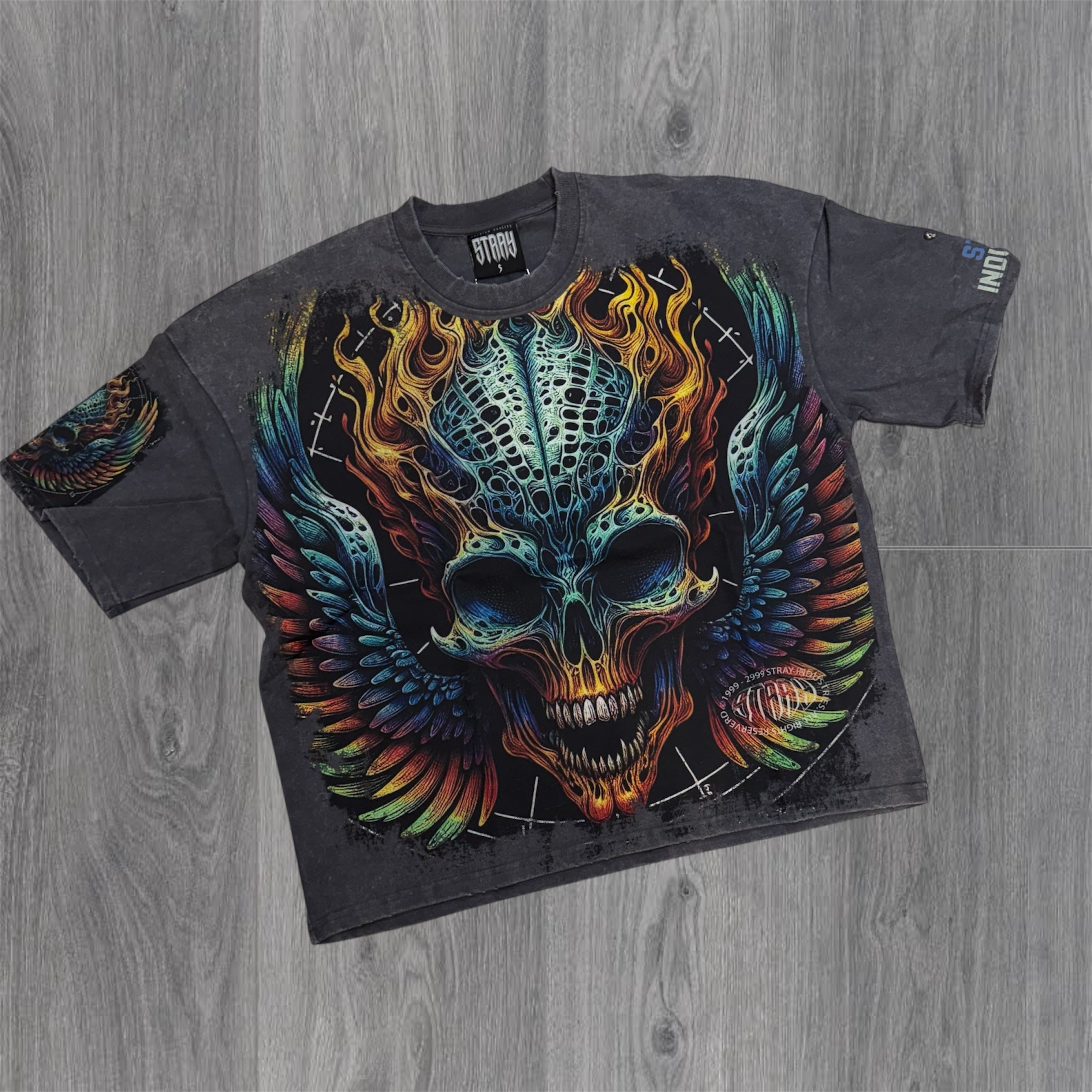 Stray - The Skull T-shirt - charcoal- 1721