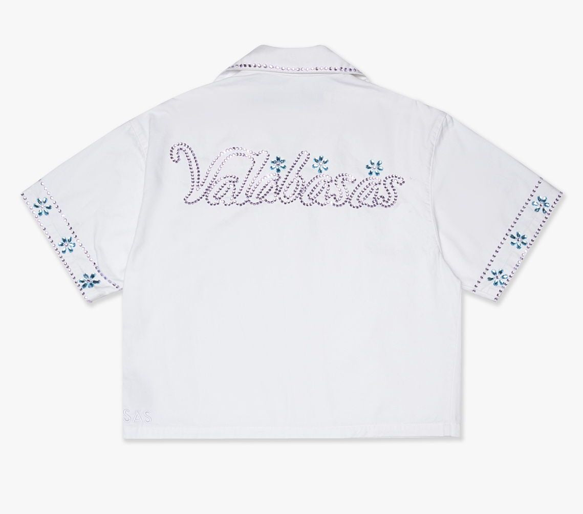 Valabasas Gem woven Button Down shirt white 1005