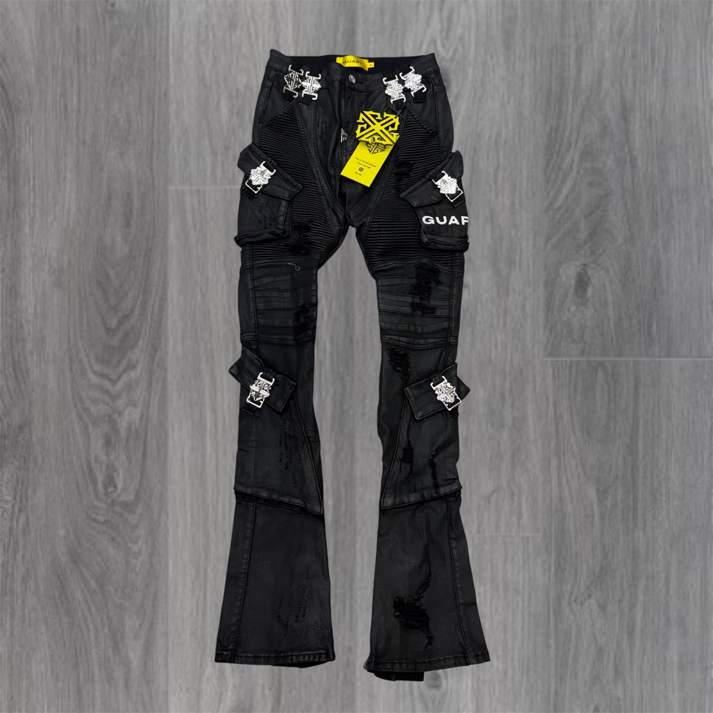 GUAPI - Black Ops Wax Denim - Black