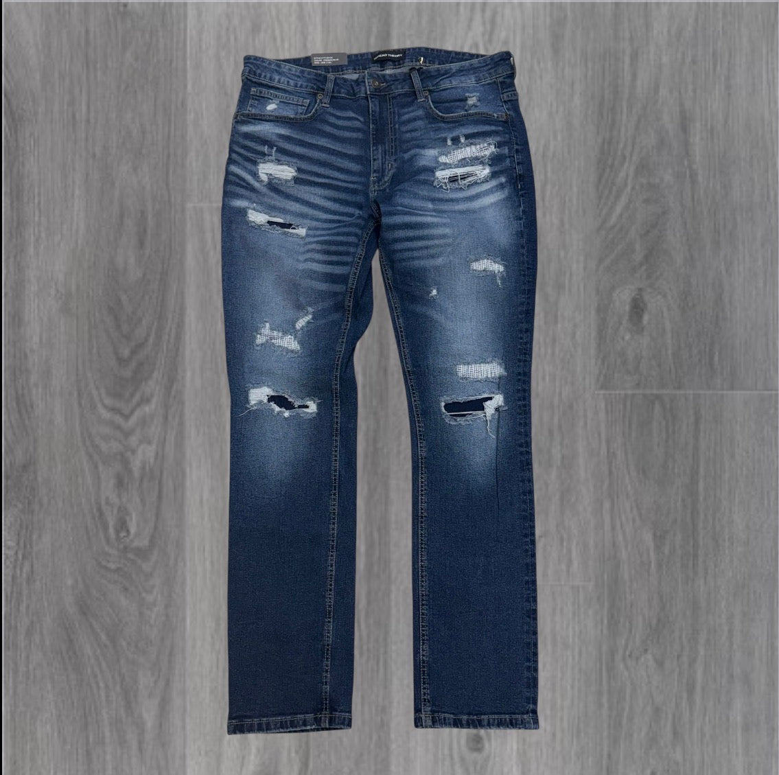 Threads - Slim Fit Distress Denim - French blue - 50130 zi