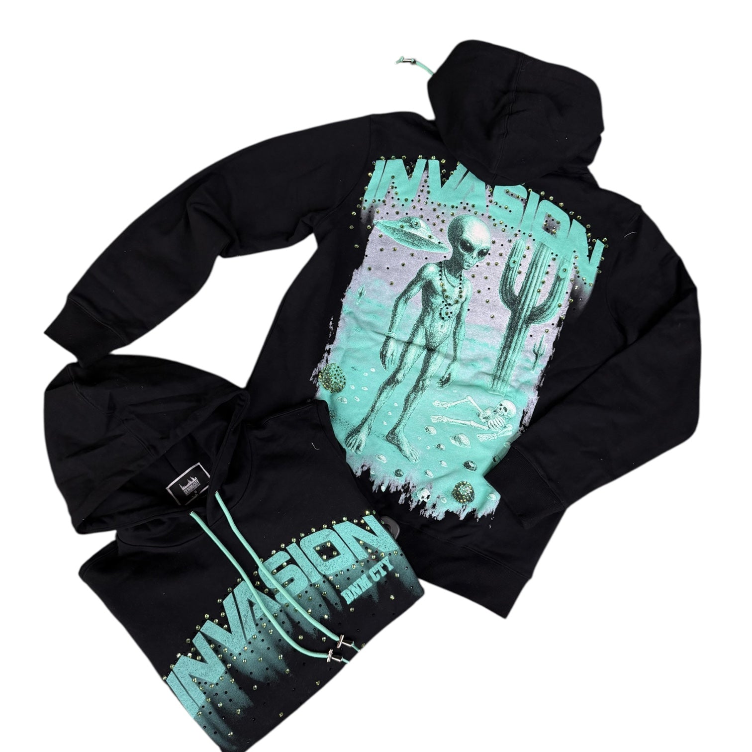 DMC - Invasion Pullover Hoodie - Black/Teal - 2506