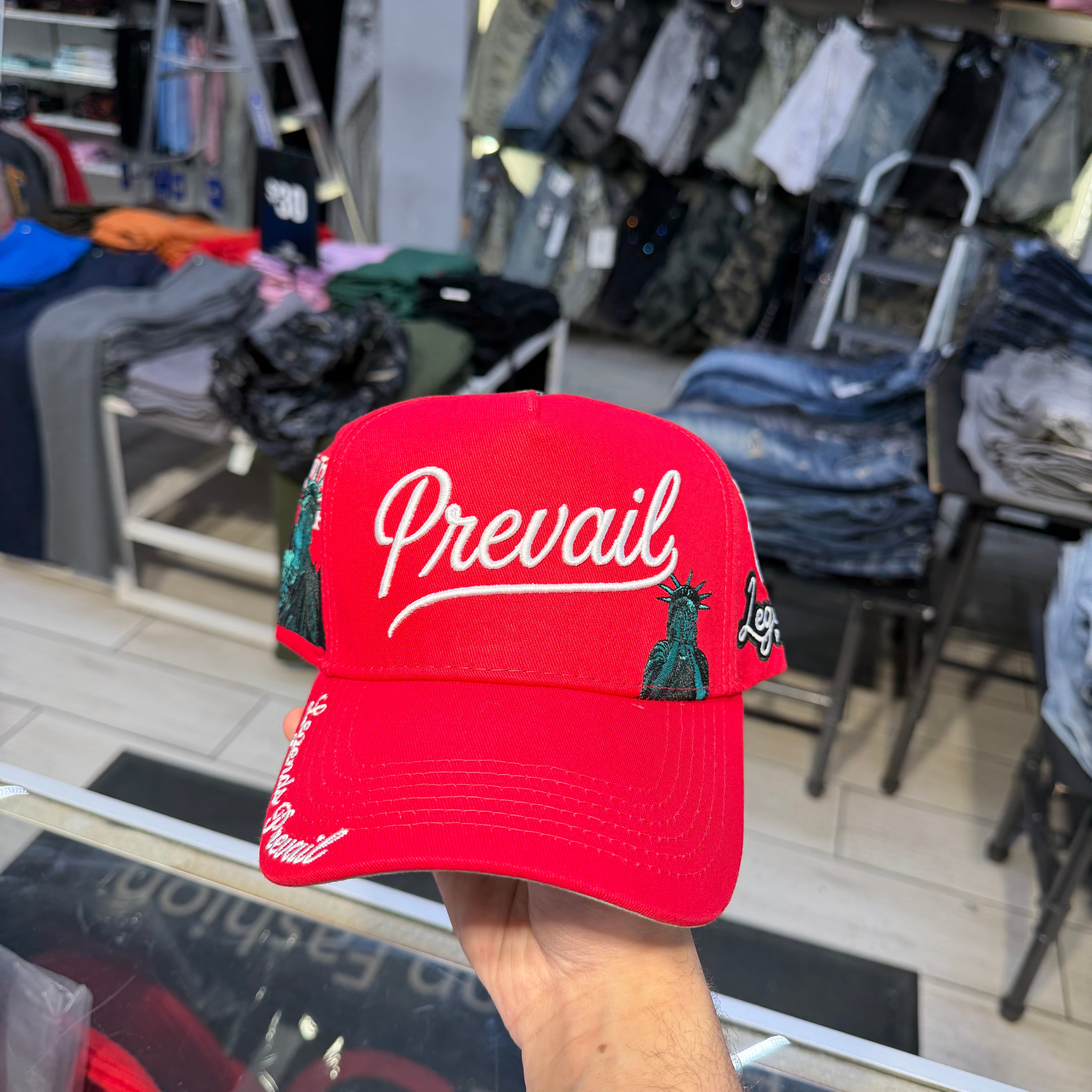 Prevail - Patch Trucker Hat - Red/White