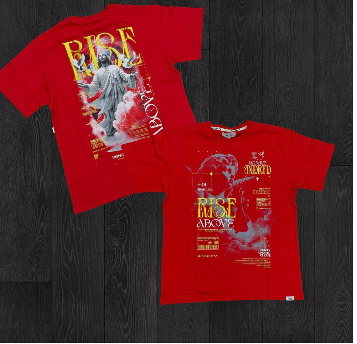 UNDRTD - Rise Above T-shirt - Red - 6100 A