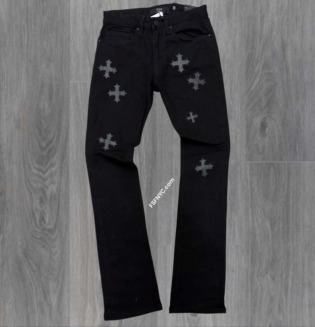 SYP - Stacked Patch Denim - Jet Black 2344
