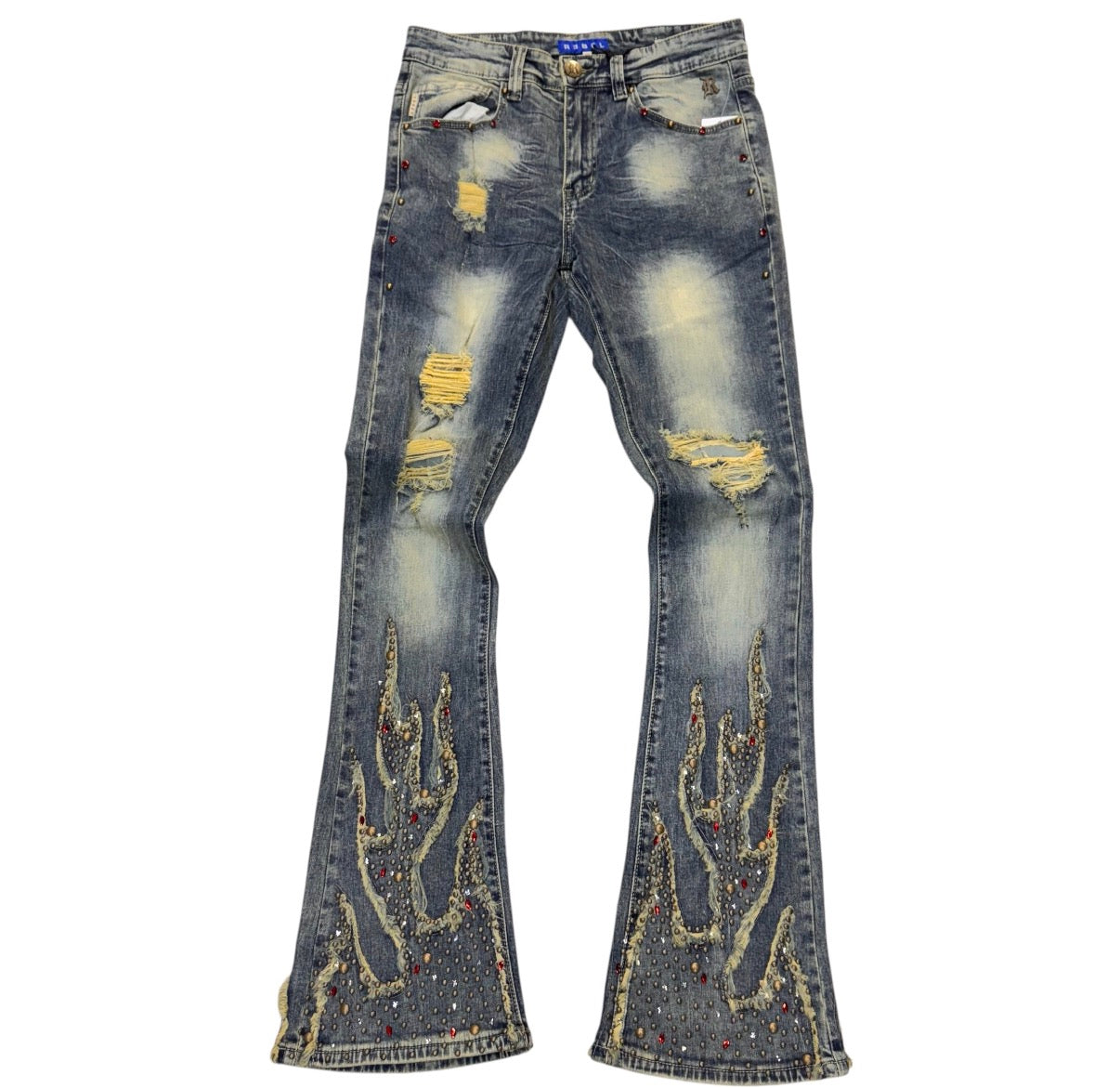 REBEL - Stacked crystal DENIM - Vintage Blue- 668
