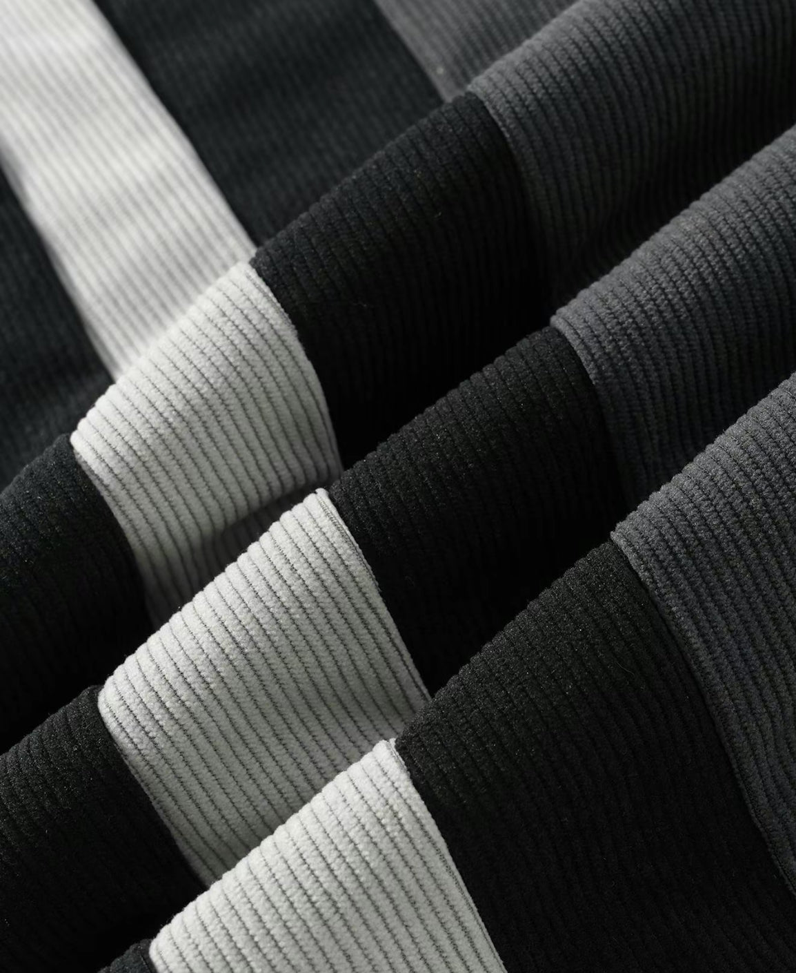 Corduroy - Flare Fit Pants - Multi Black