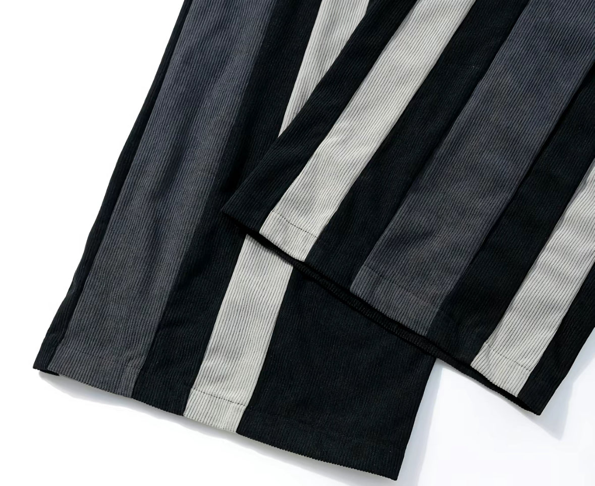 Corduroy - Flare Fit Pants - Multi Black