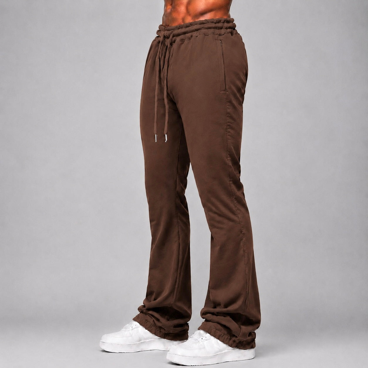 Narr - Stacked Sweat Pants - Brown - P1030