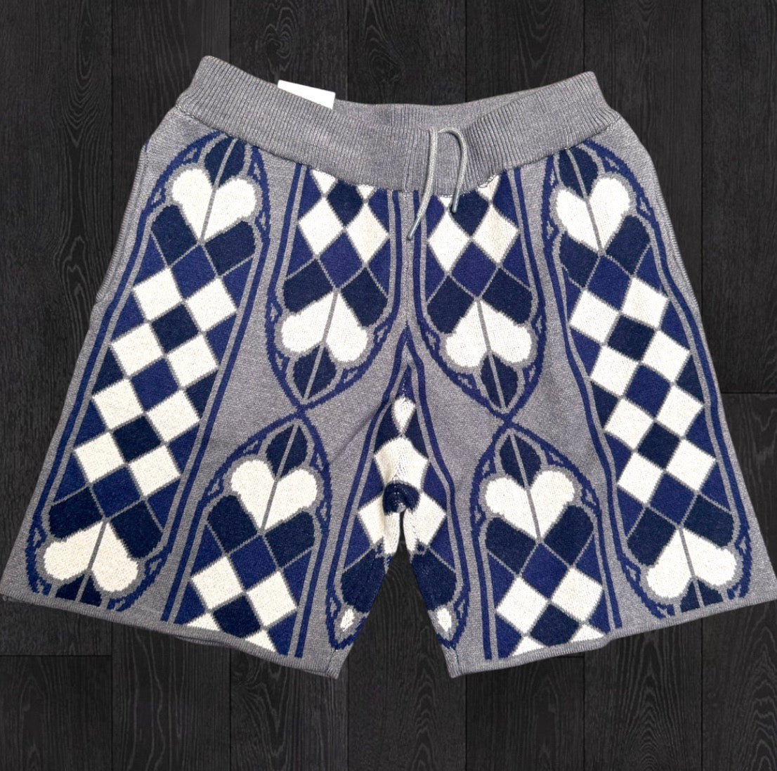 Rebel - Peace Sweater Shorts - Navy -925