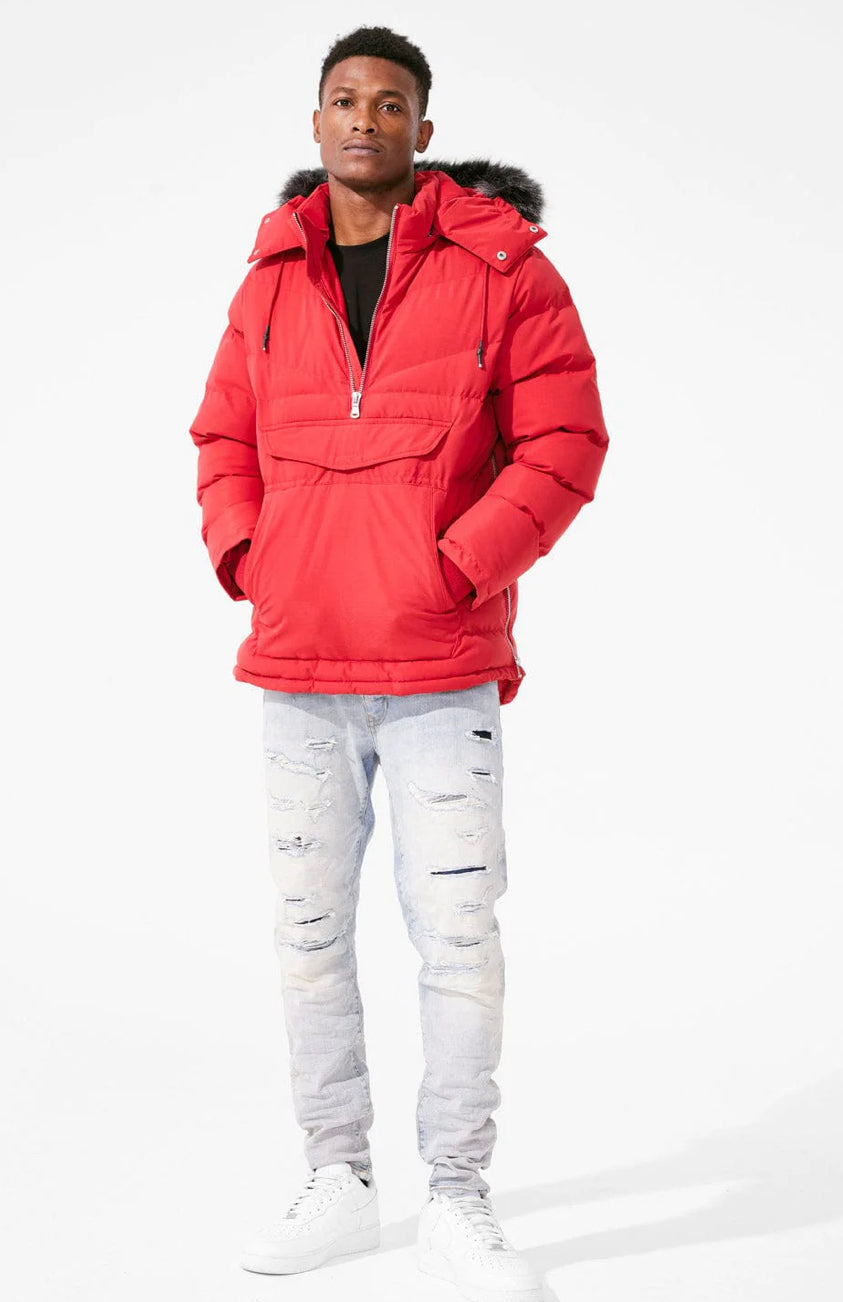 Jordan Craig Pullover Bubble Anorak Red 91627