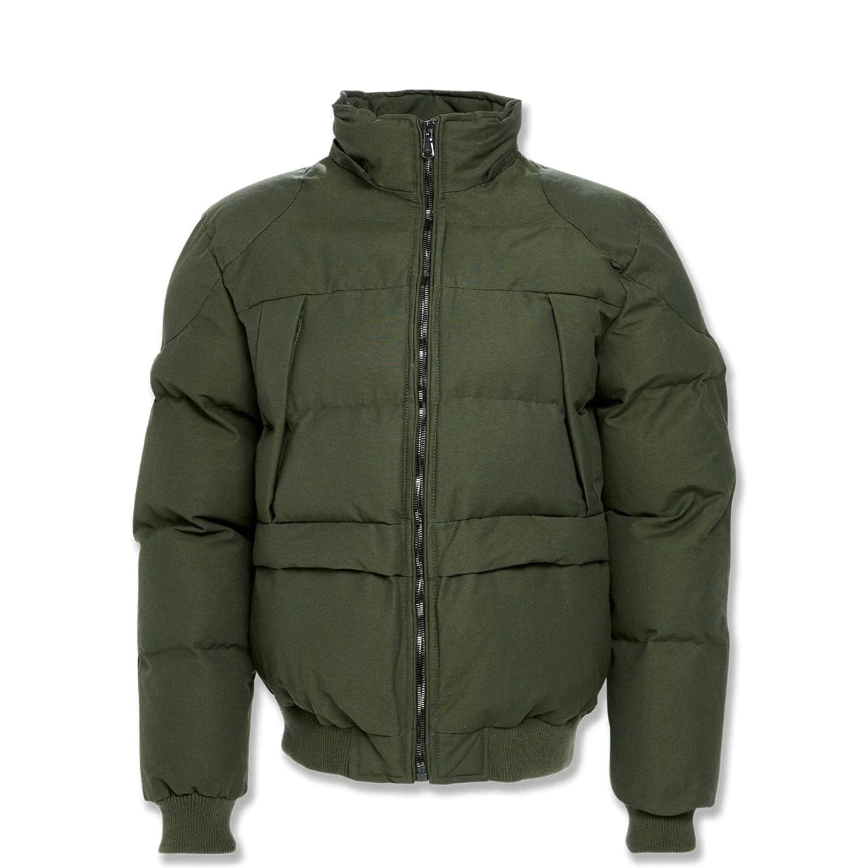 JC Hollis Canvas Puffer jacket w fur hood Army Green olive 91615 91541