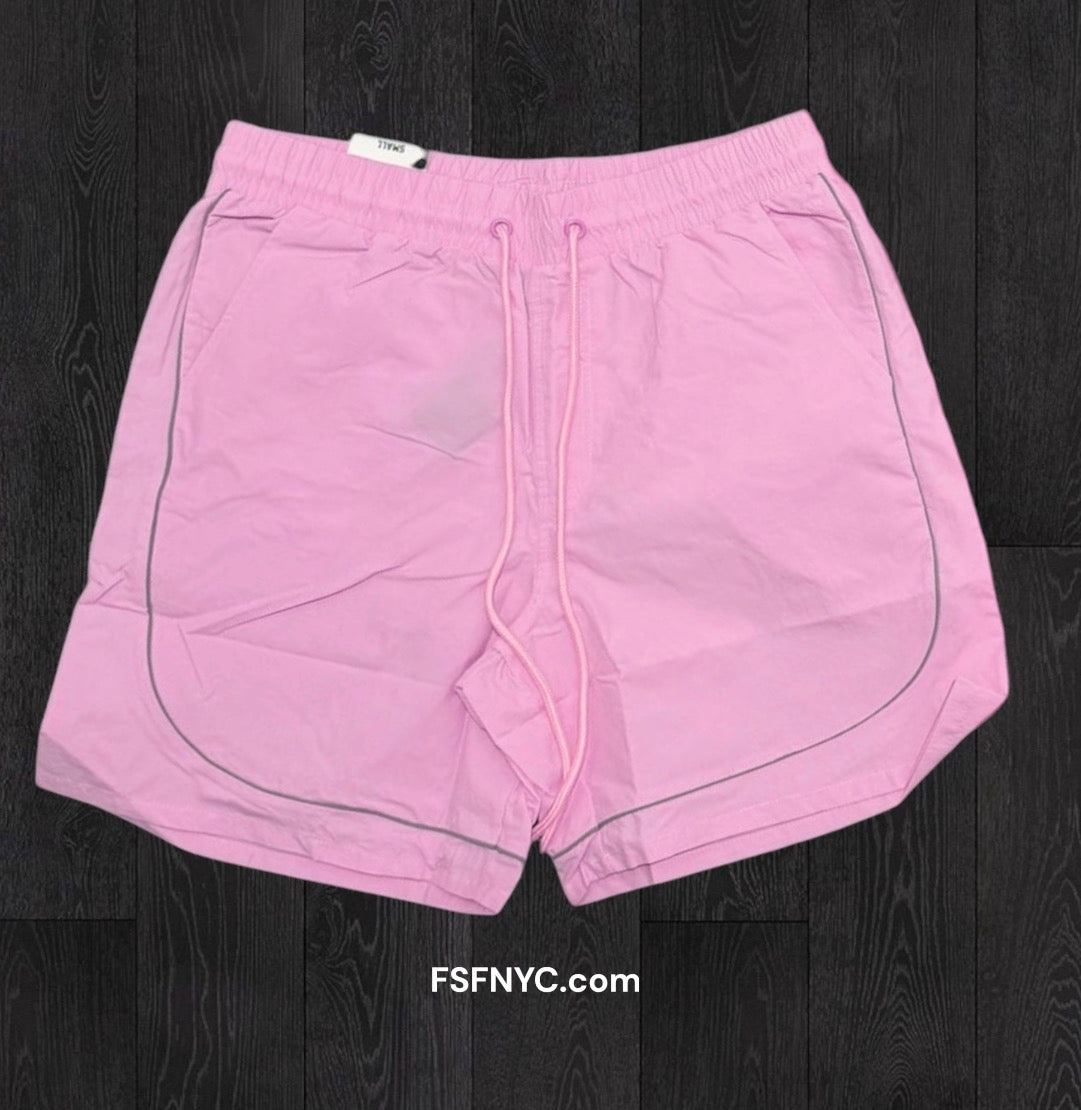 Rebel - piping Windbreaker Shorts - Pink - 902
